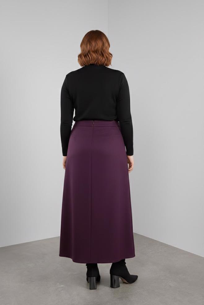 Vêtements hijab PRUNE JUPE EN LIGNE A 60126 - ALVİNA