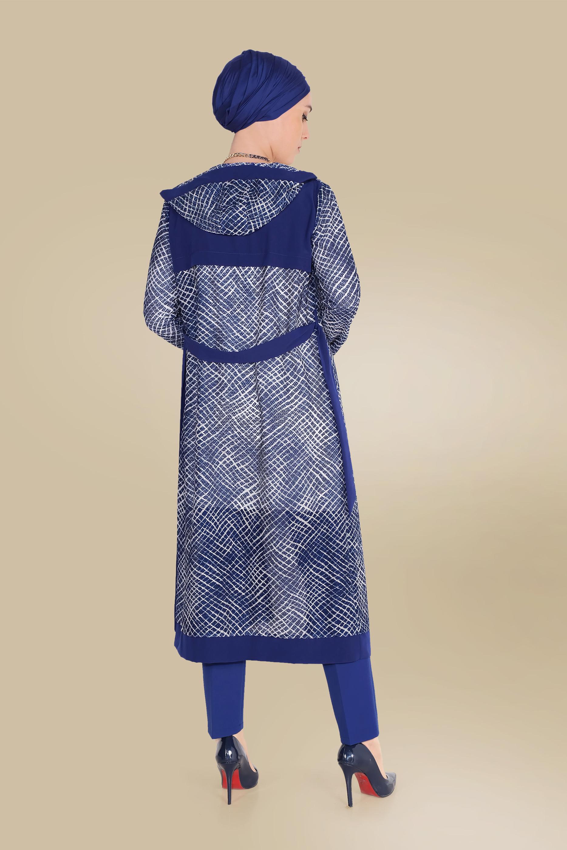 Tesettür giyim LACİVERT YÜKSEK BEL KLASİK PANTOLON 70092 