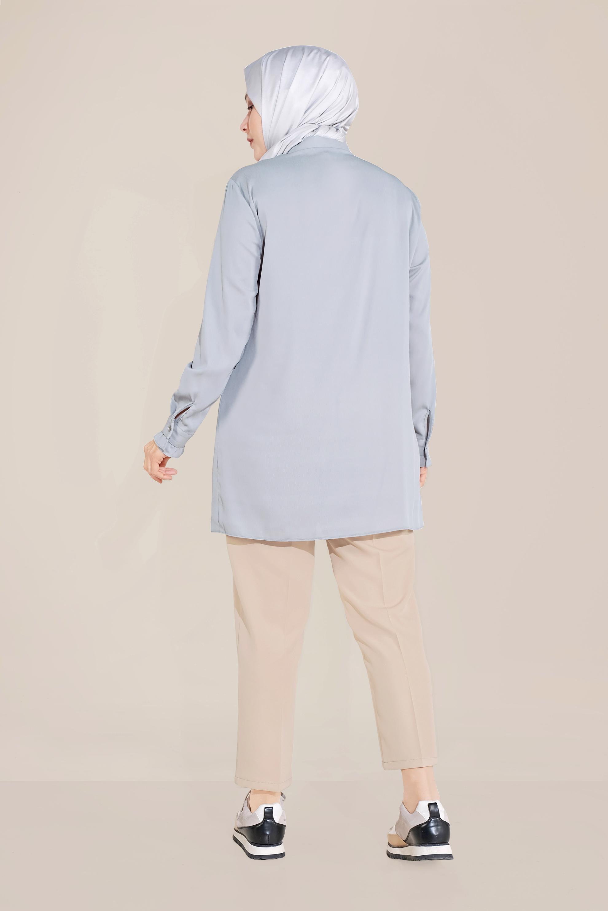 Tesettür giyim BEJ KLASİK KESİM DÜĞMELİ PANTOLON 70099 