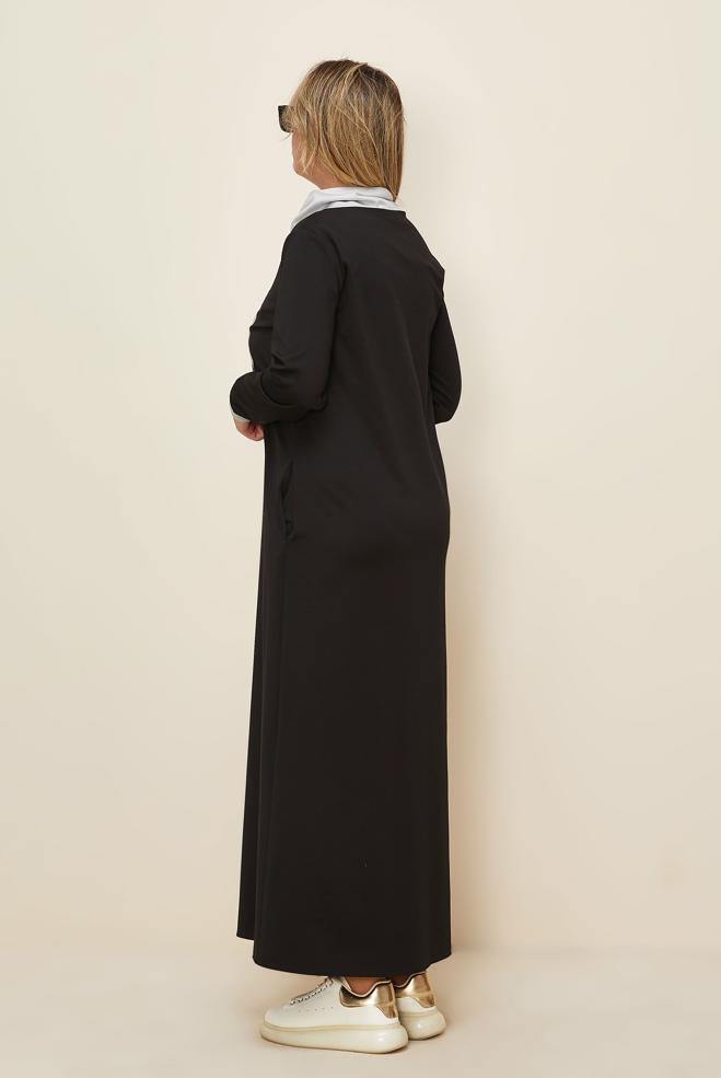 Hijab clothing BLACK SEQUIN DETAILED DRESS 42436 - ALVİNA