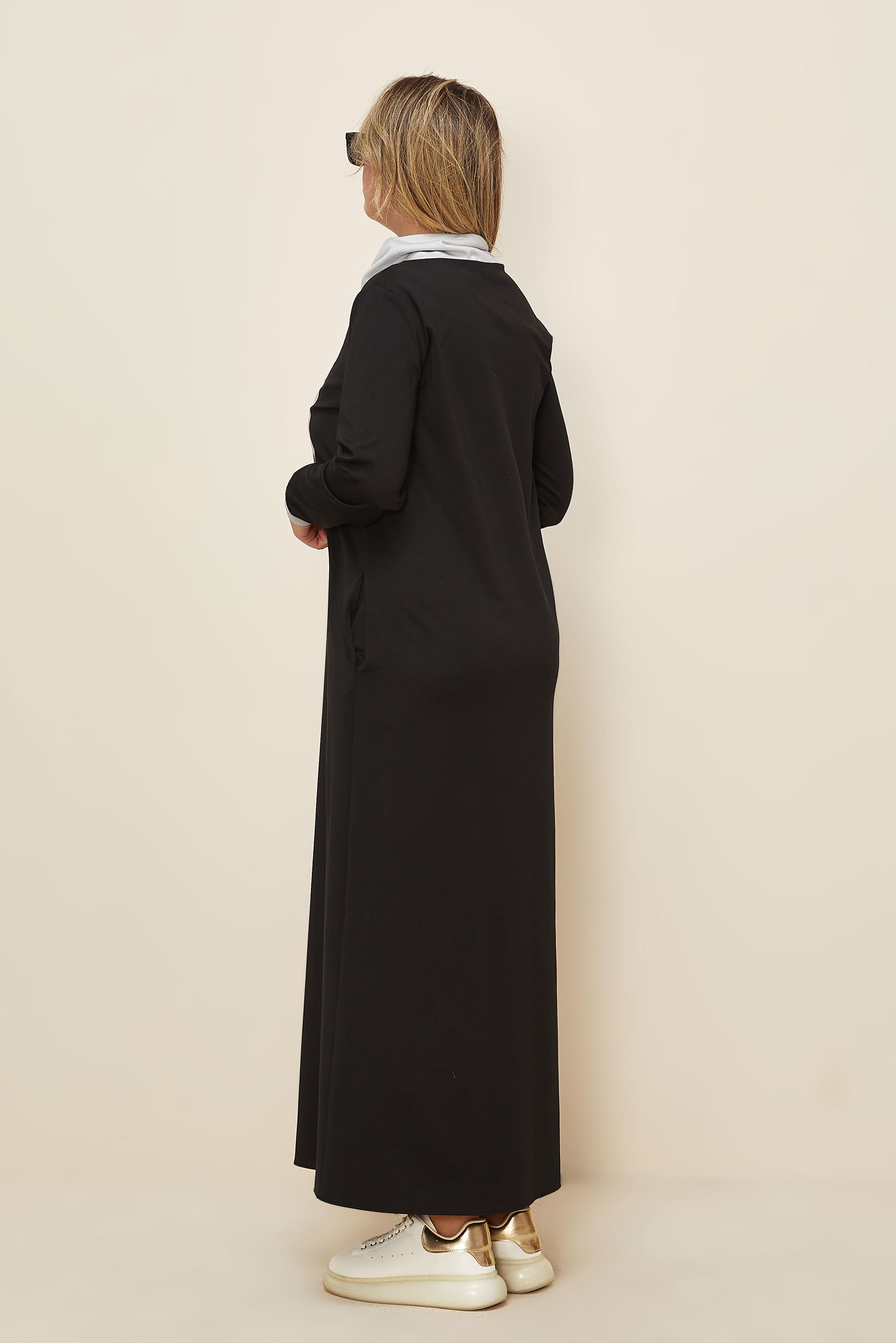 Hijab clothing BLACK SEQUIN DETAILED DRESS 42436