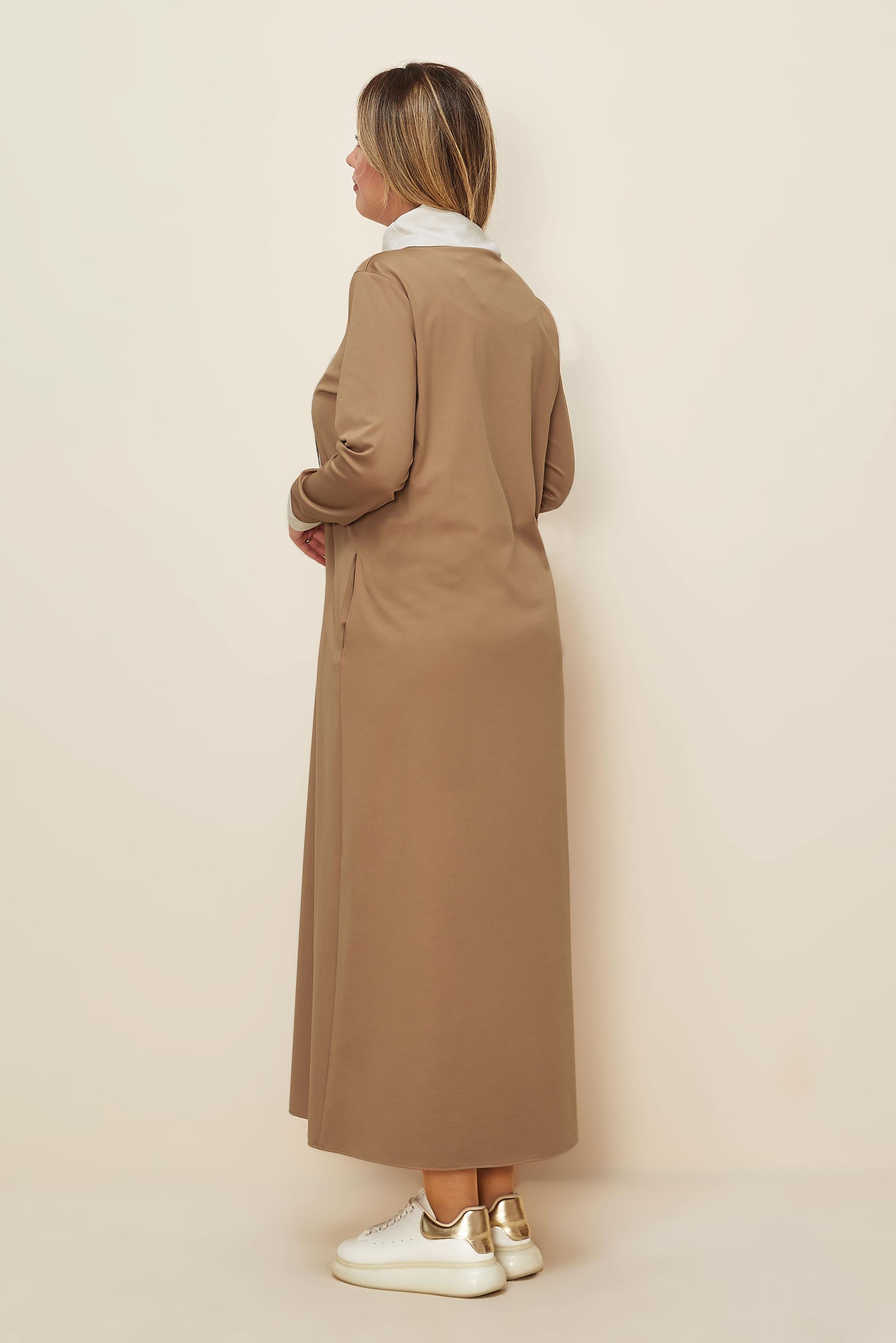Hijab clothing BROWN SEQUIN DETAILED DRESS 42436