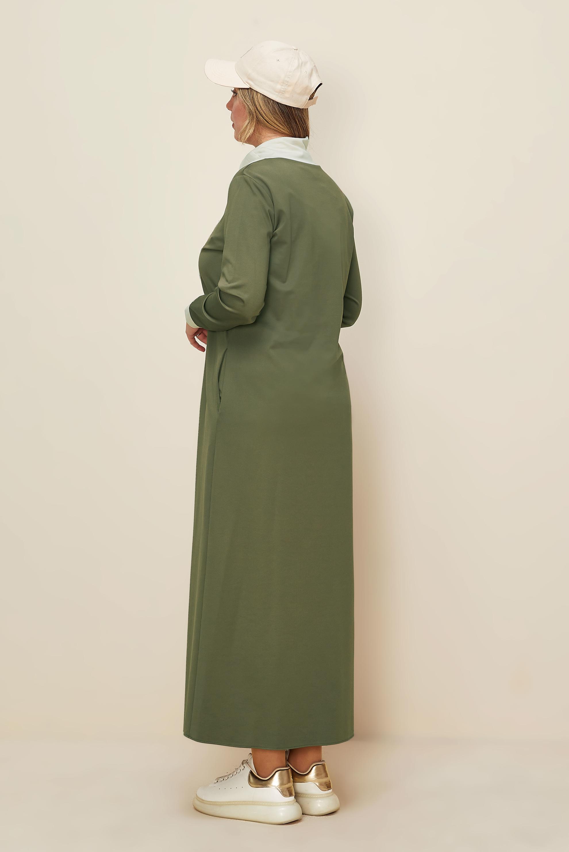 Hijab clothing KHAKI SEQUIN DETAILED DRESS 42436