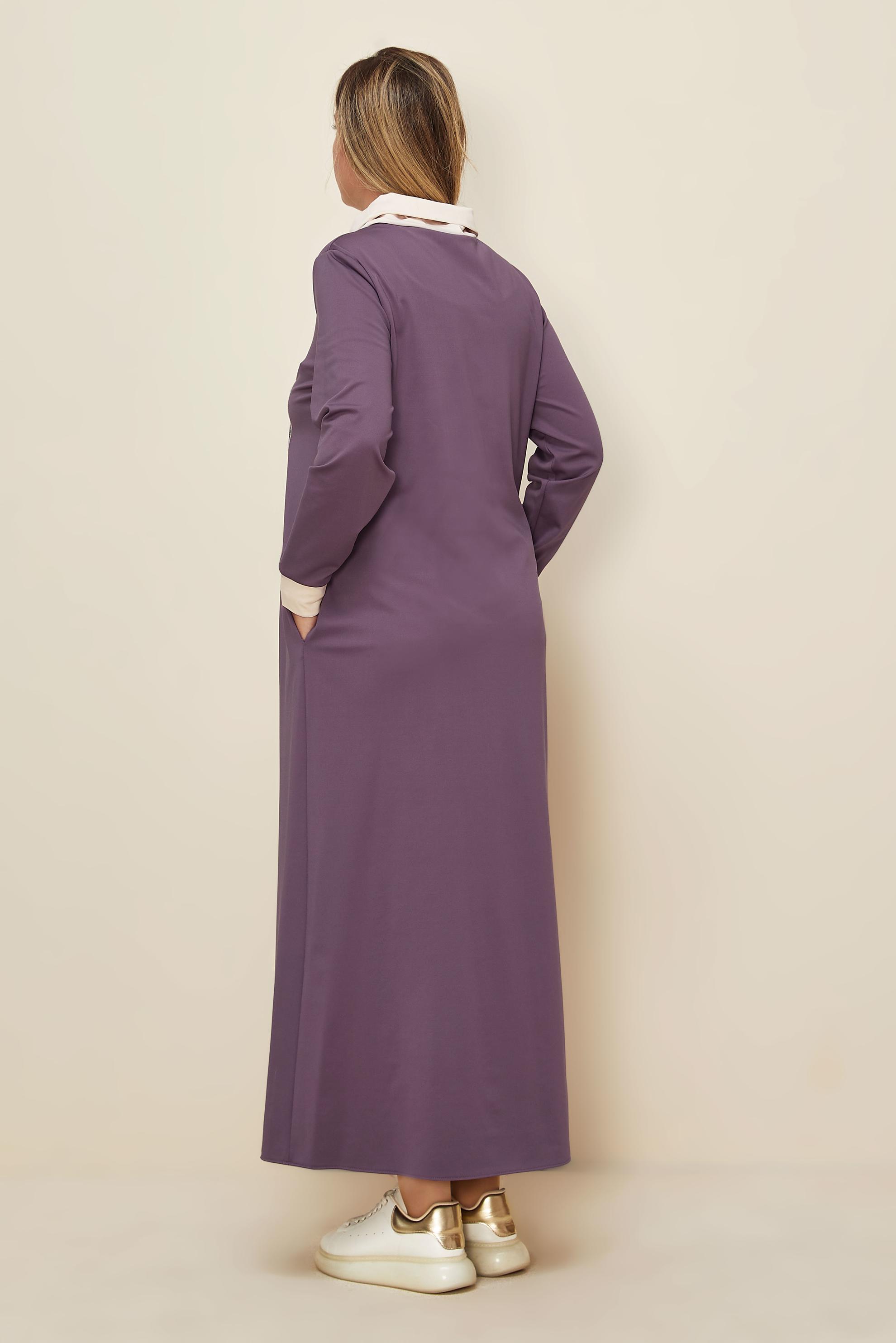 Hijab clothing PURPLE SEQUIN DETAILED DRESS 42436