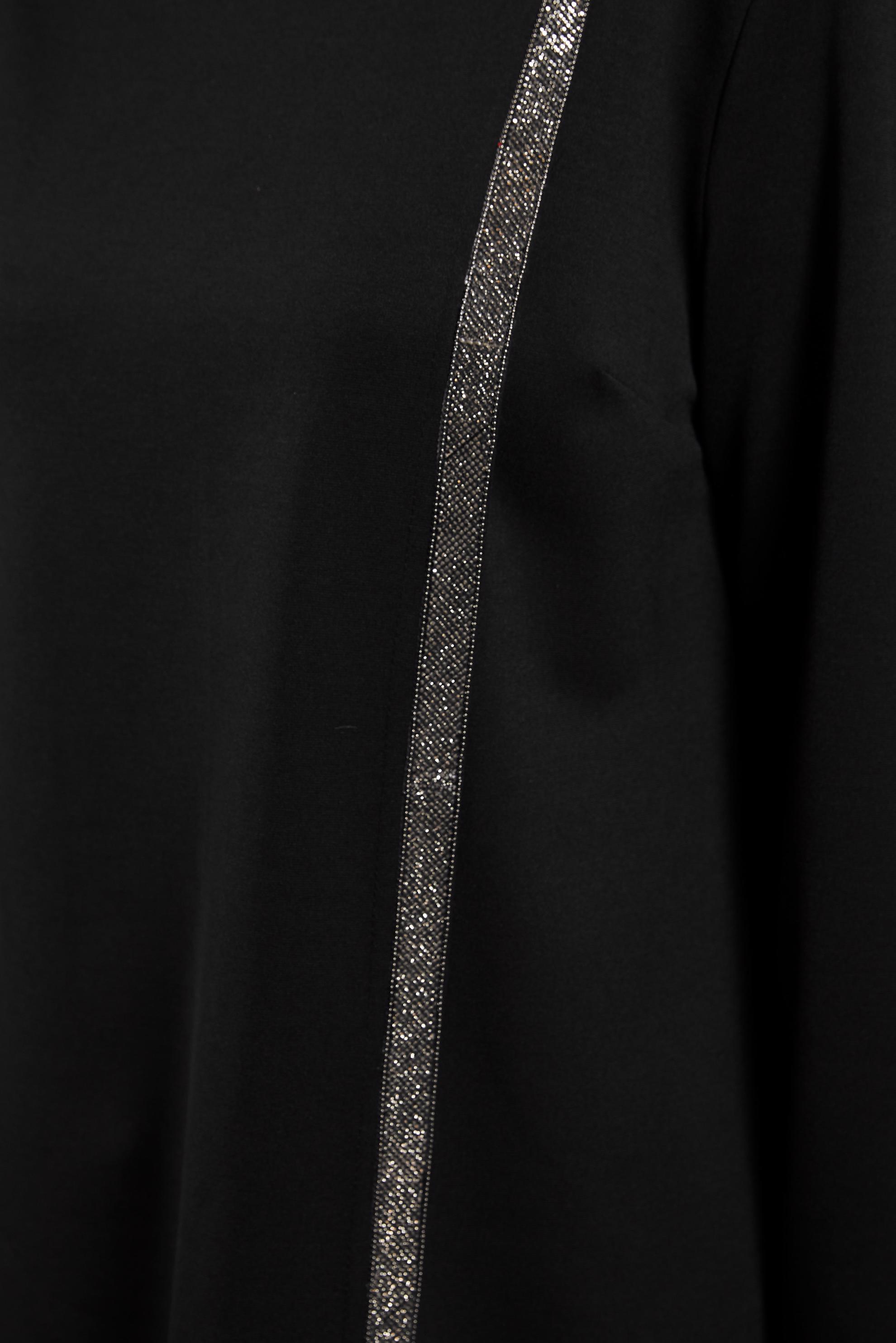 Hijab clothing BLACK SILVERY STRIPE DETAIL 2-PIECE SKIRTED SUIT 20186 