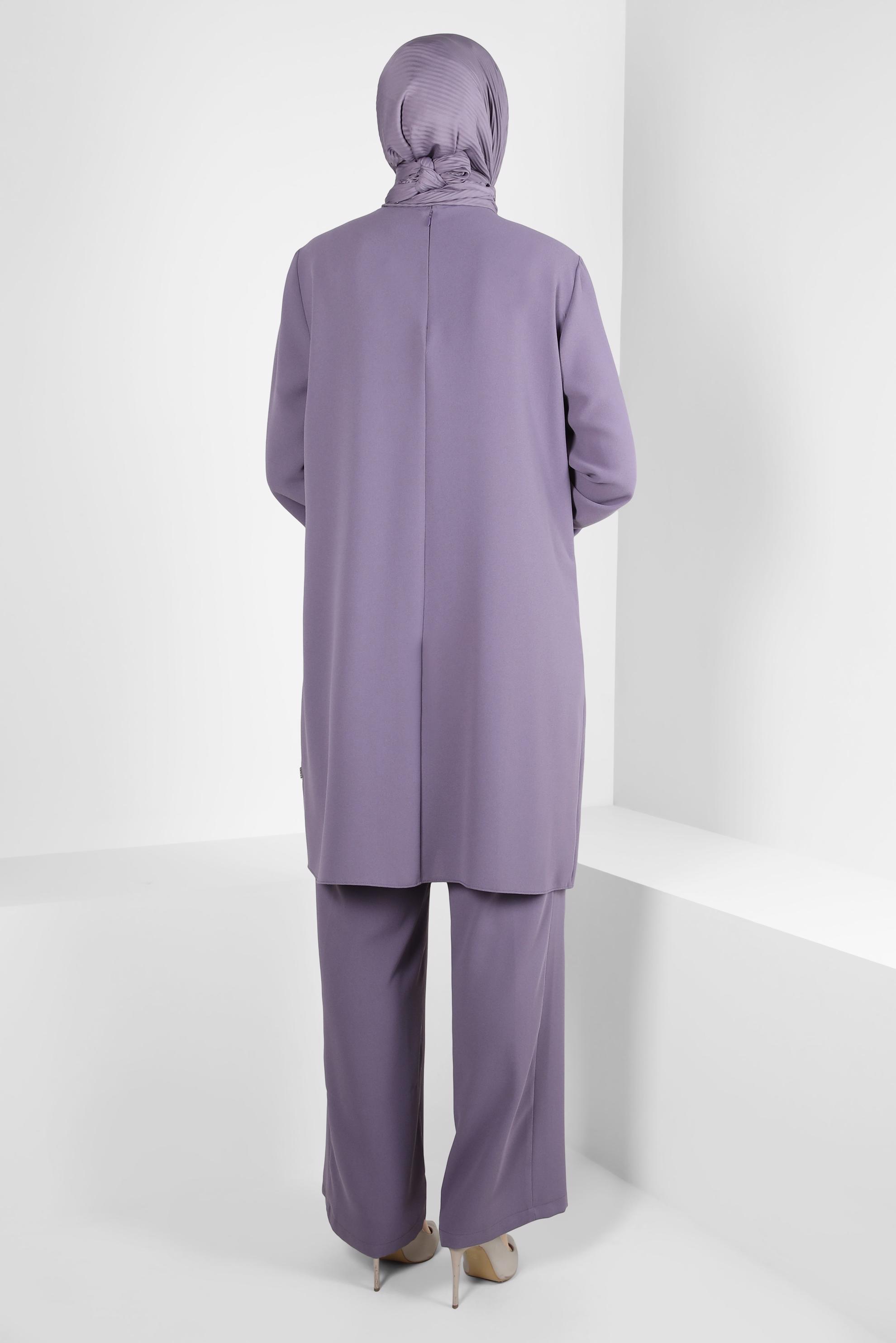 Vêtements hijab POURPRE COSTUME PANTALON 30203