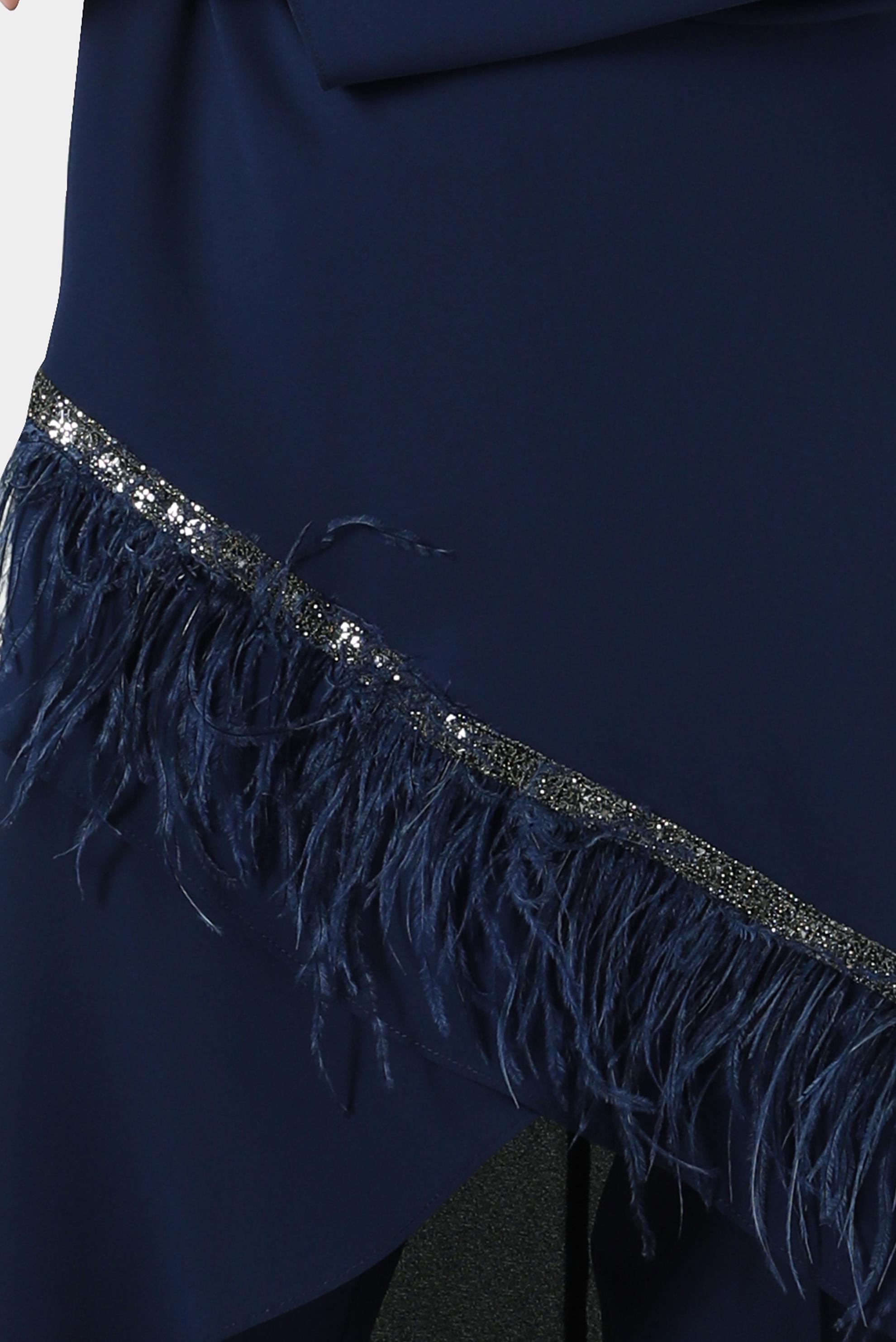 Vêtements hijab BLEU MARINE ENSEMBLE PANTALON 2 PIÈCES RAYÉ GEM DÉTAIL PLUMES 30204