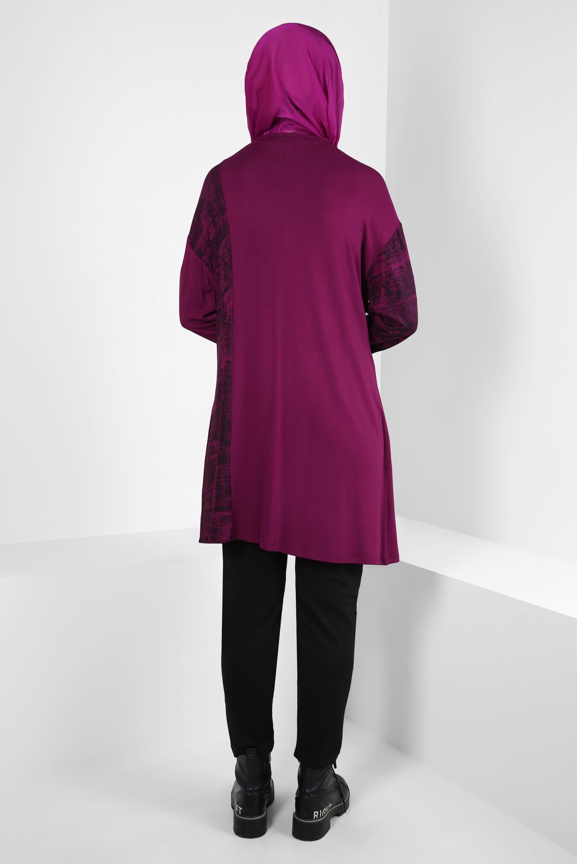 Vêtements hijab FUCHSIA TUNIQUE À MOTIF TIE-DYE 42461