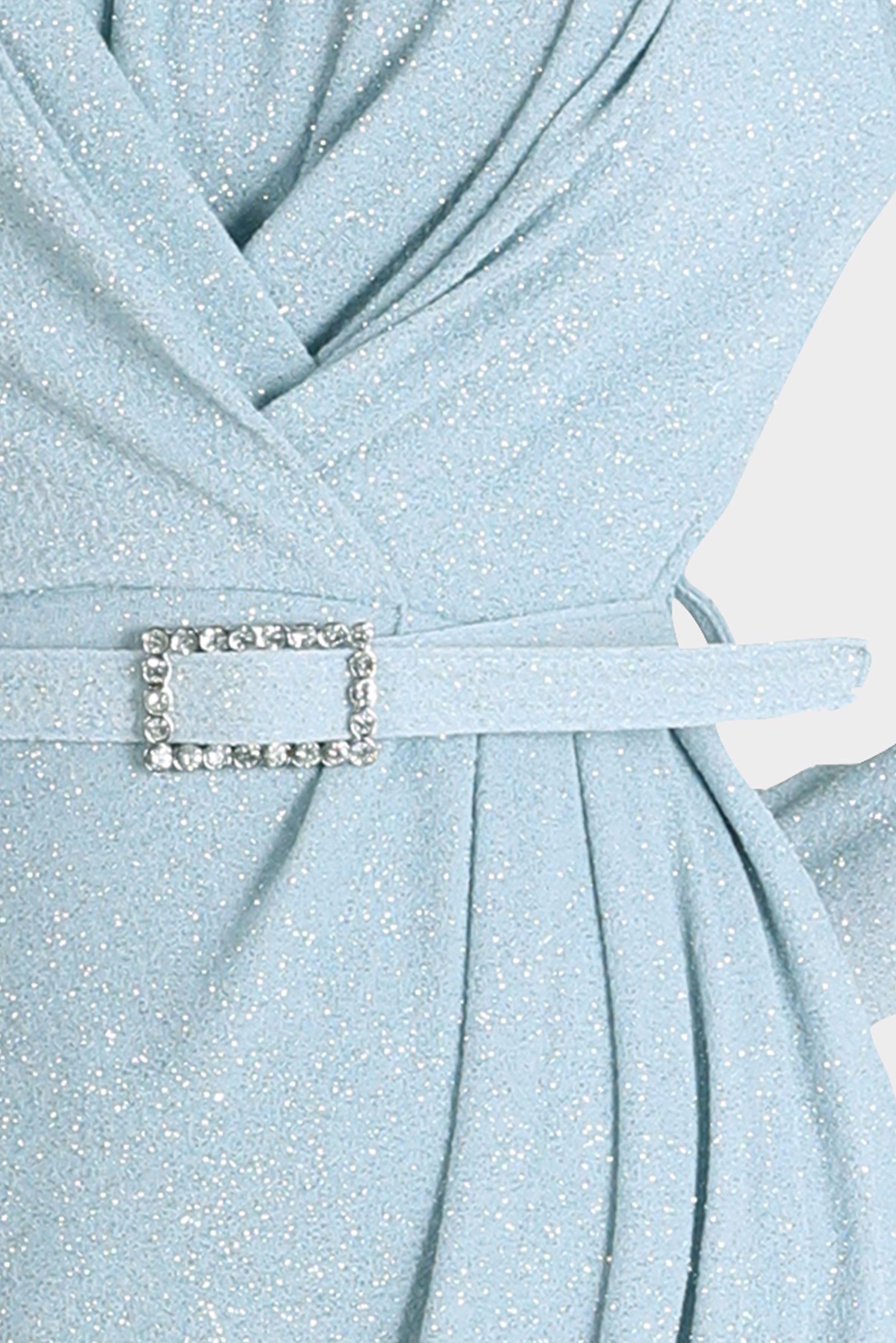 Tesettür giyim MAVİ SİMLİ KEMERLİ ABİYE 50237