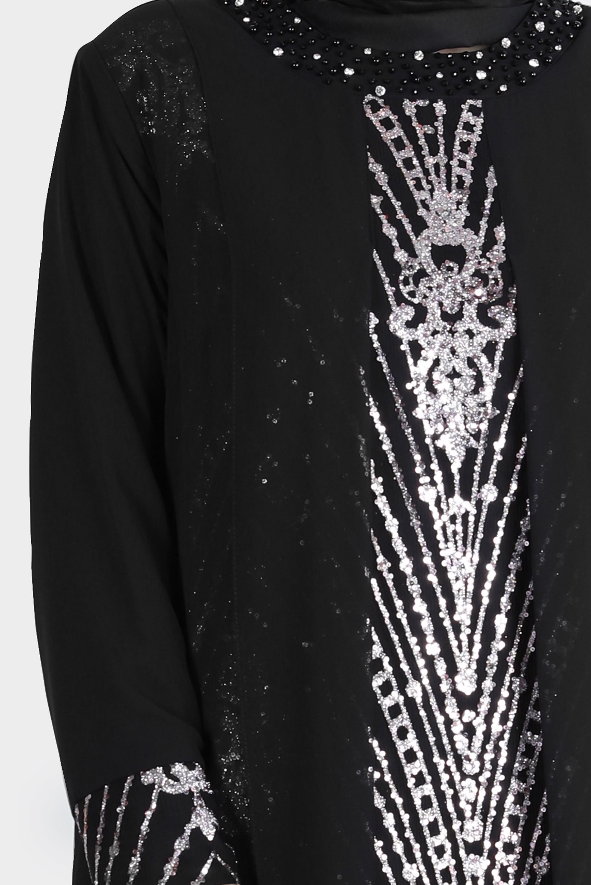 Tesettür giyim PUDRA TÜL DETAYLI TAŞLI ABİYE 50251