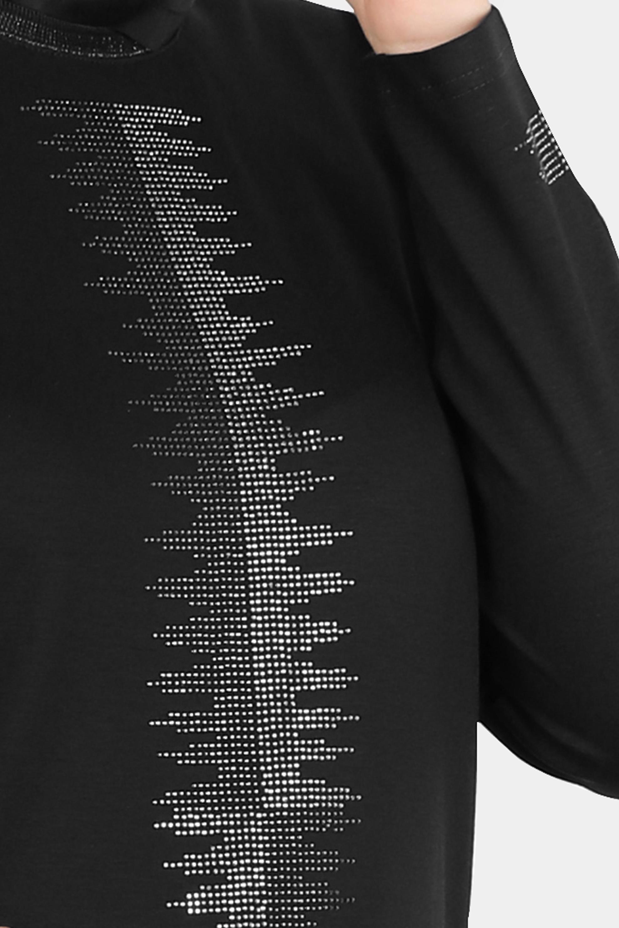 Hijab clothing BLACK VISCOSE BLOUSE WITH GEM 20251 