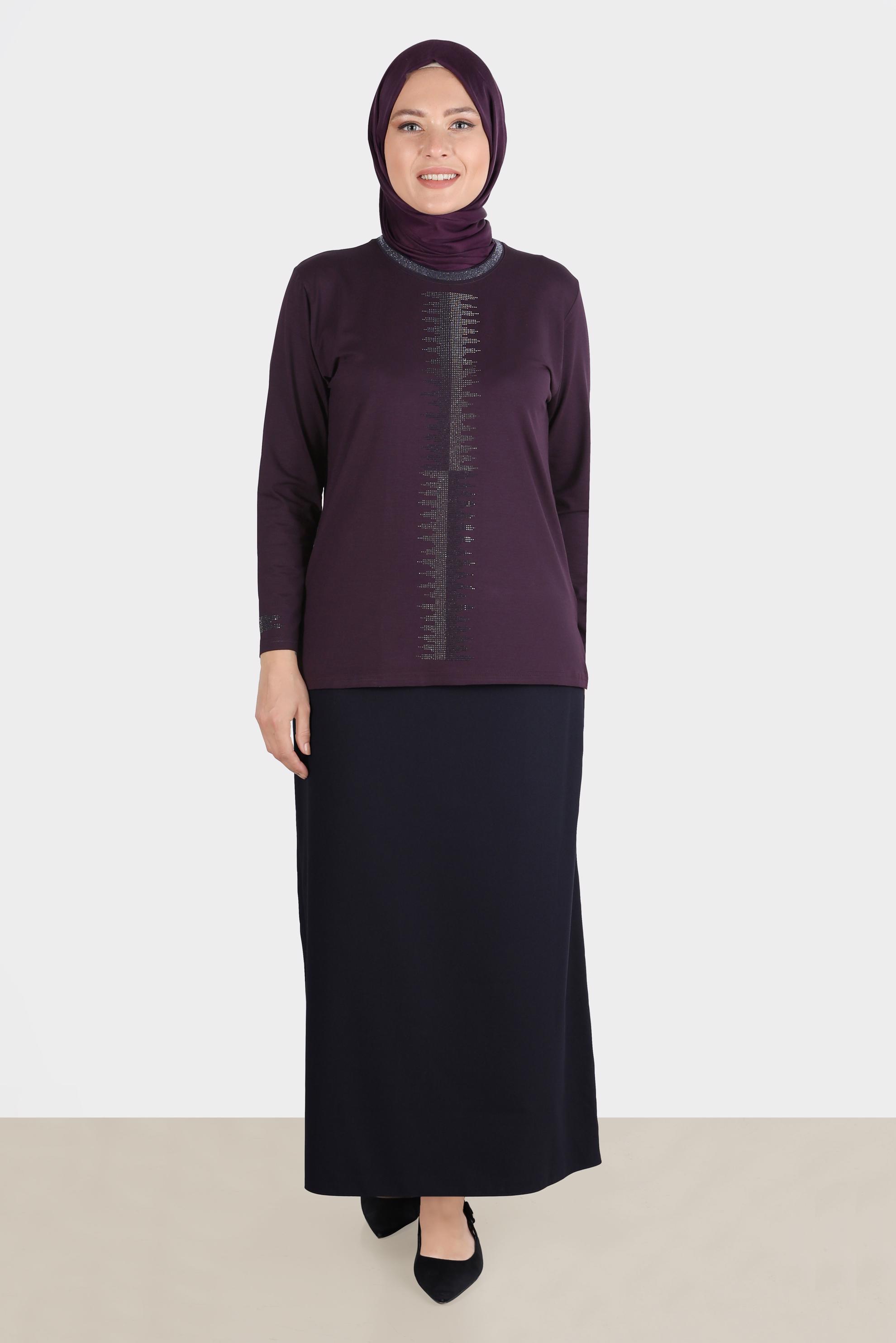 Hijab clothing DAMSON VISCOSE BLOUSE WITH GEM 20251 