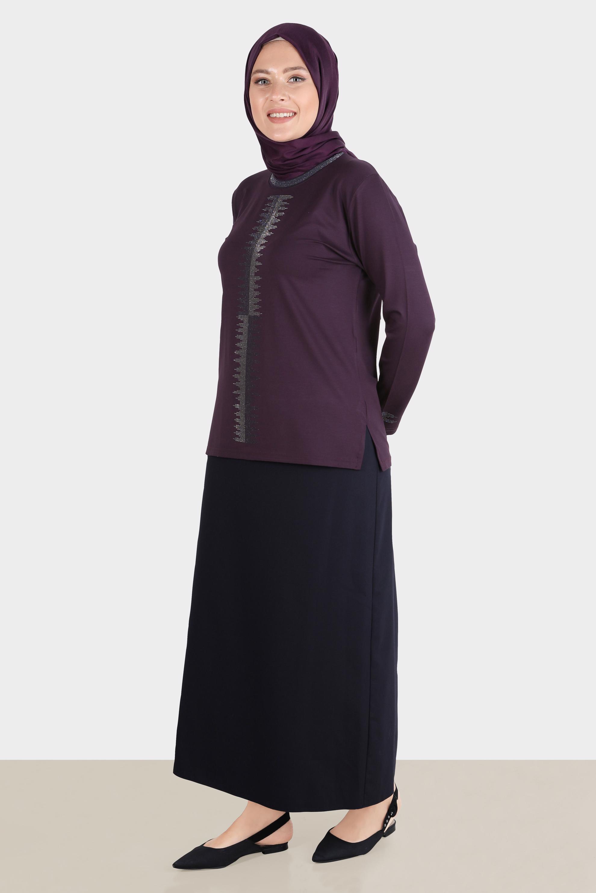 Hijab clothing DAMSON VISCOSE BLOUSE WITH GEM 20251 