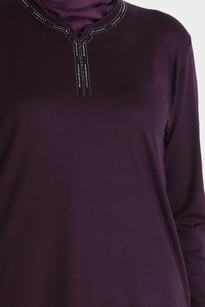 Hijab clothing DAMSON GEM EMBROIDERED BLOUSE 20252 - ALVİNA
