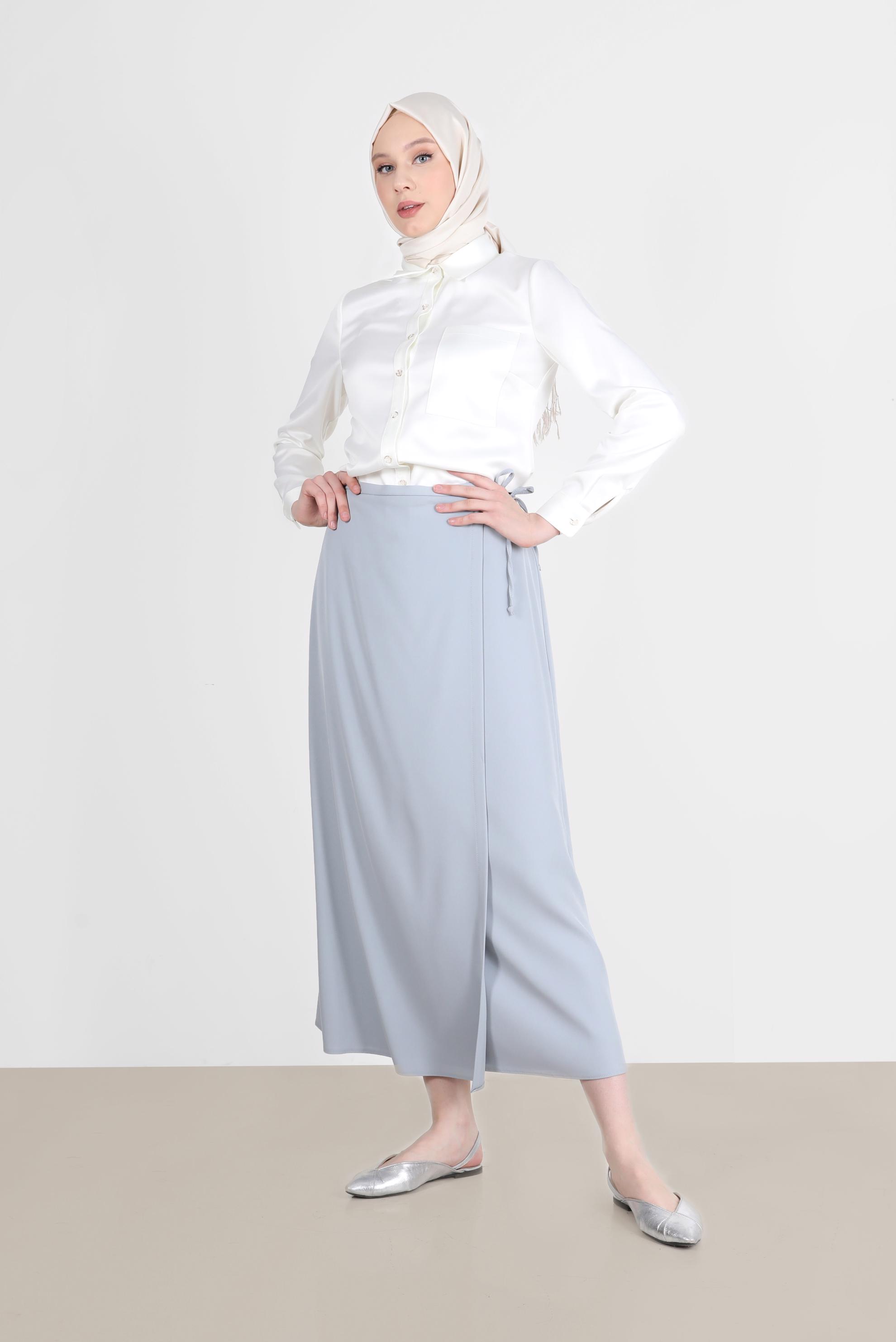 Vêtements hijab BLANC BLOUSE AVEC POCHE 41760