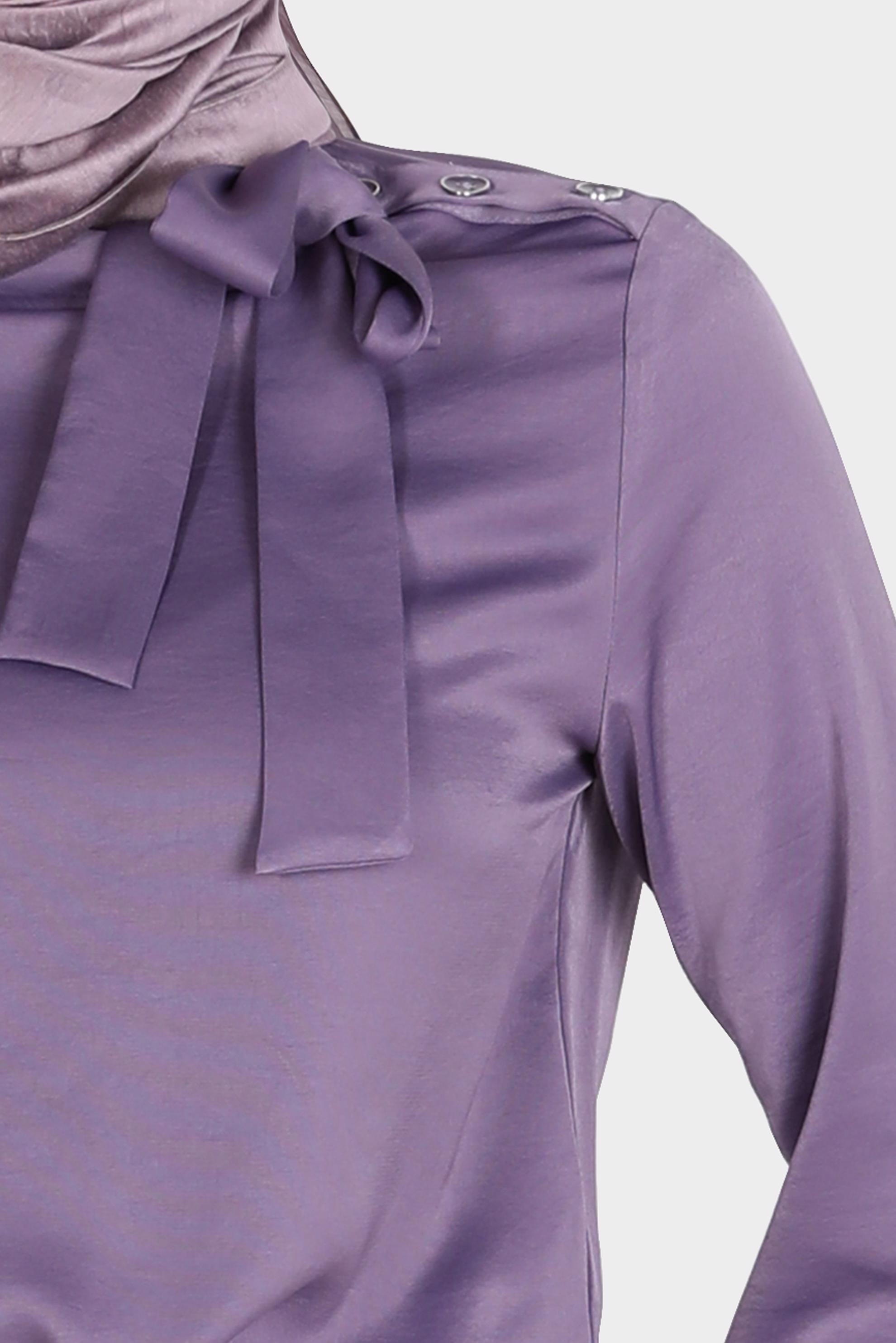 Tesettür giyim MOR BAĞLAMA DETAYLI BLUZ 42756 