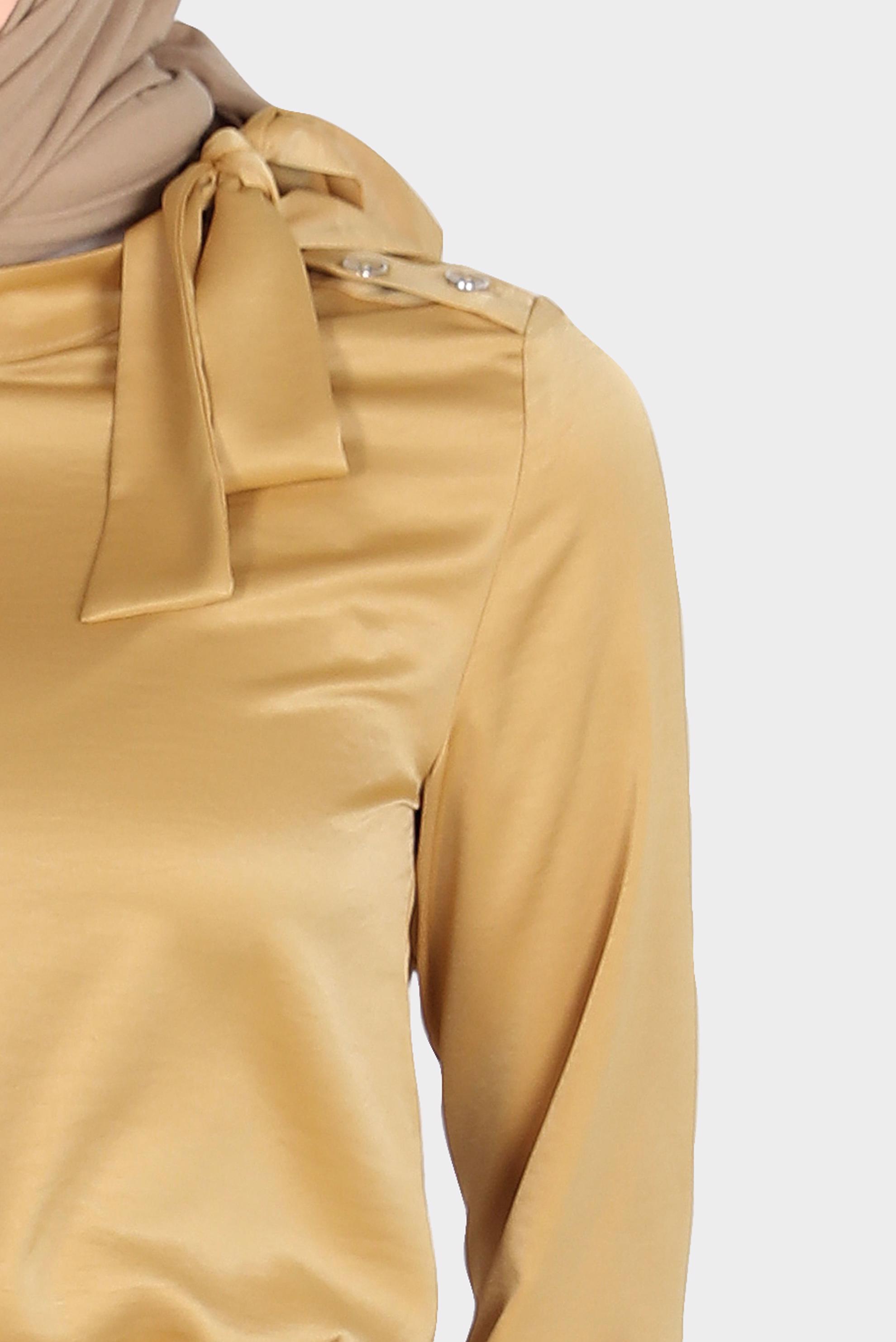 Tesettür giyim SARI BAĞLAMA DETAYLI BLUZ 42756 