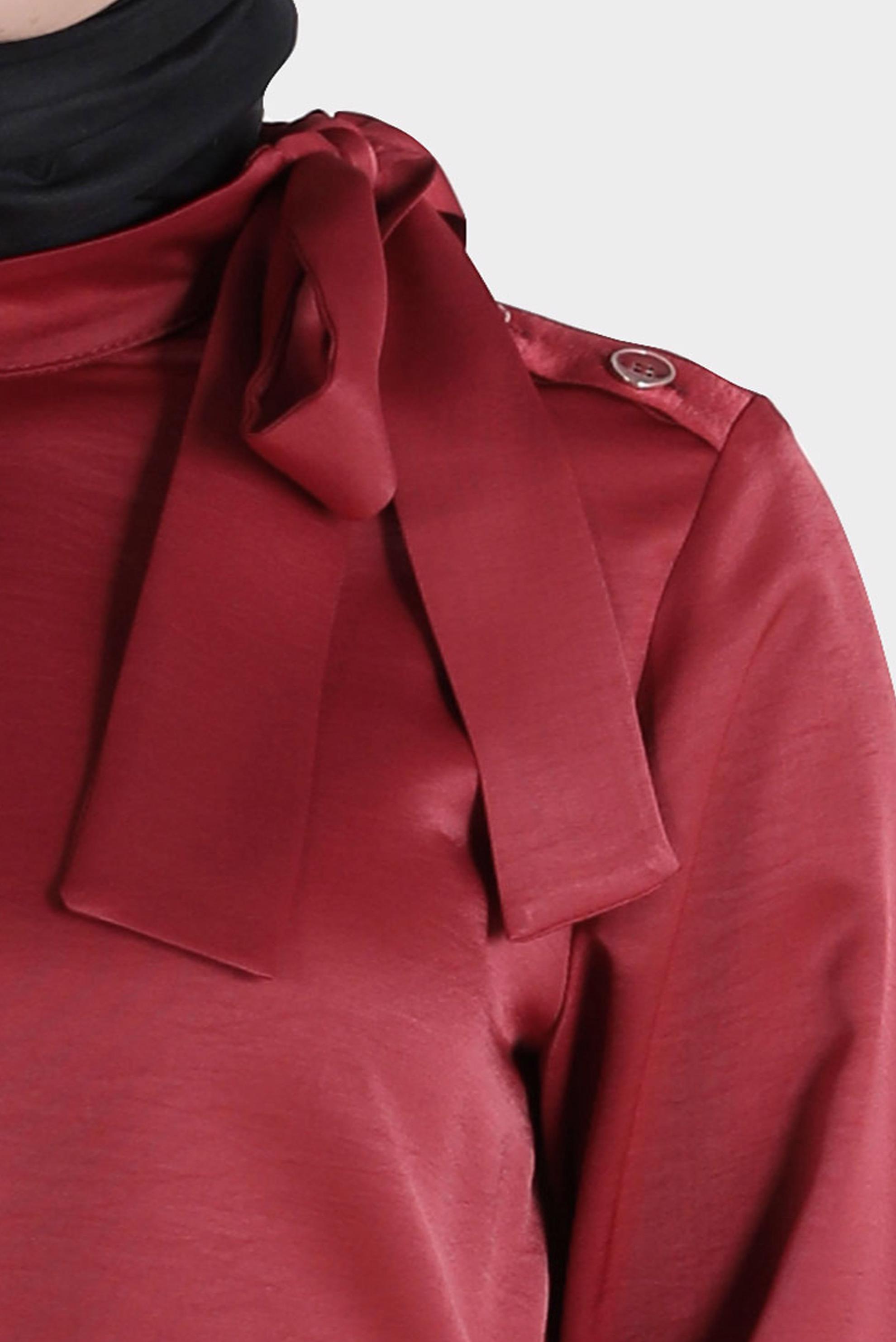 Vêtements hijab ROUGE BORDEAUX BLOUSE À NOUER 42756
