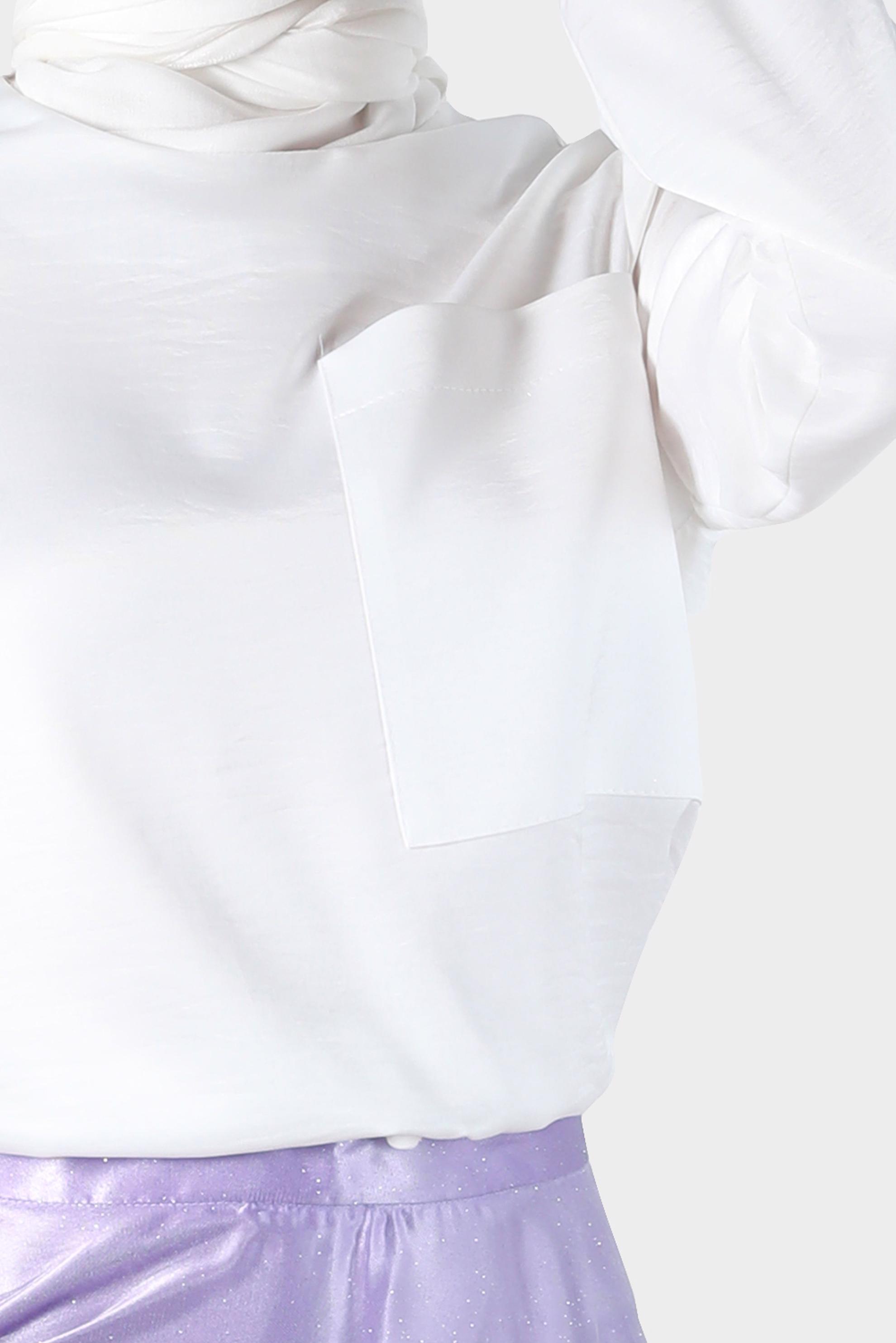 Hijab clothing WHITE AEROBIN BLOUSE WITH POCKET 42813 