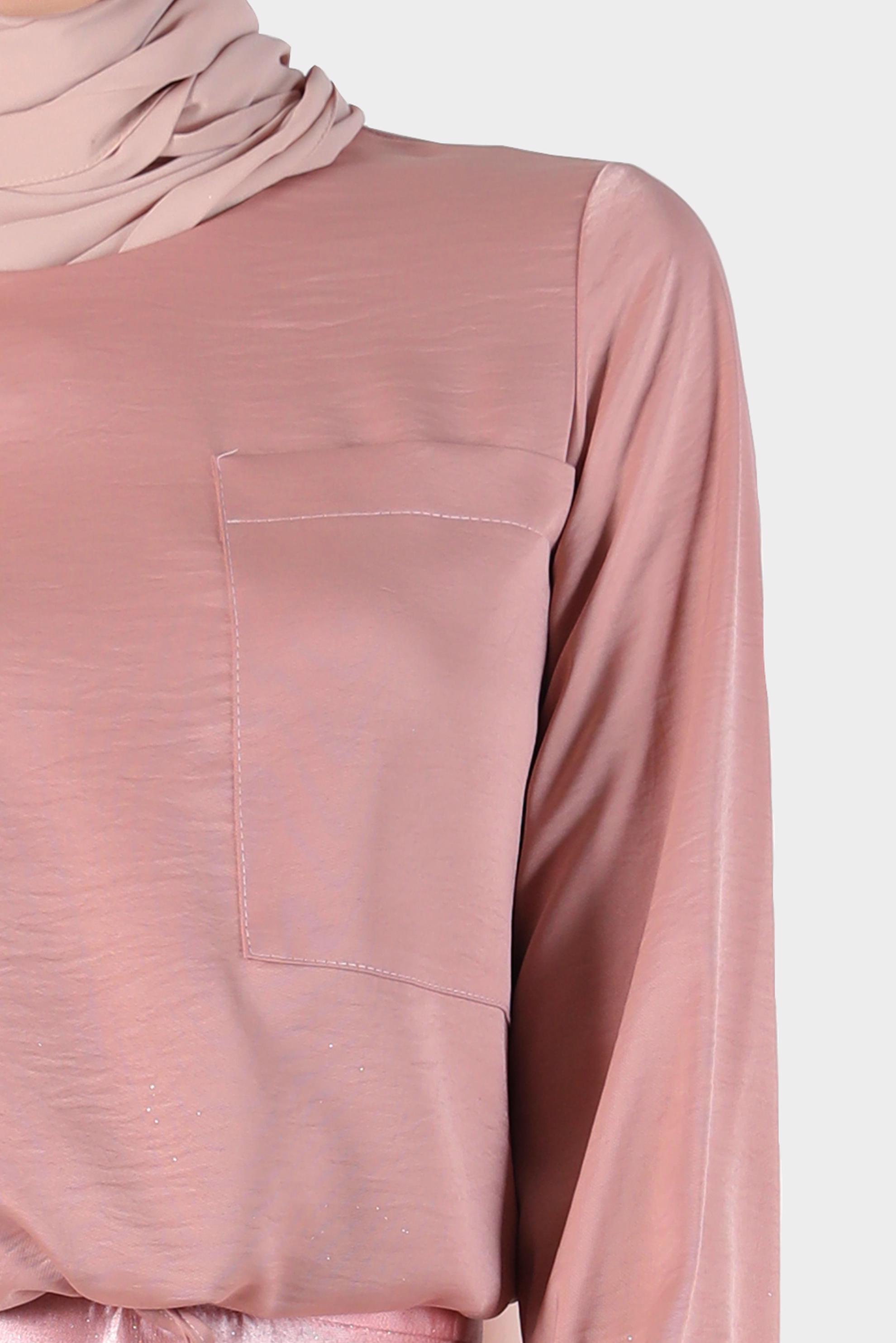 Tesettür giyim PUDRA CEPLİ AEROBIN BLUZ 42813 