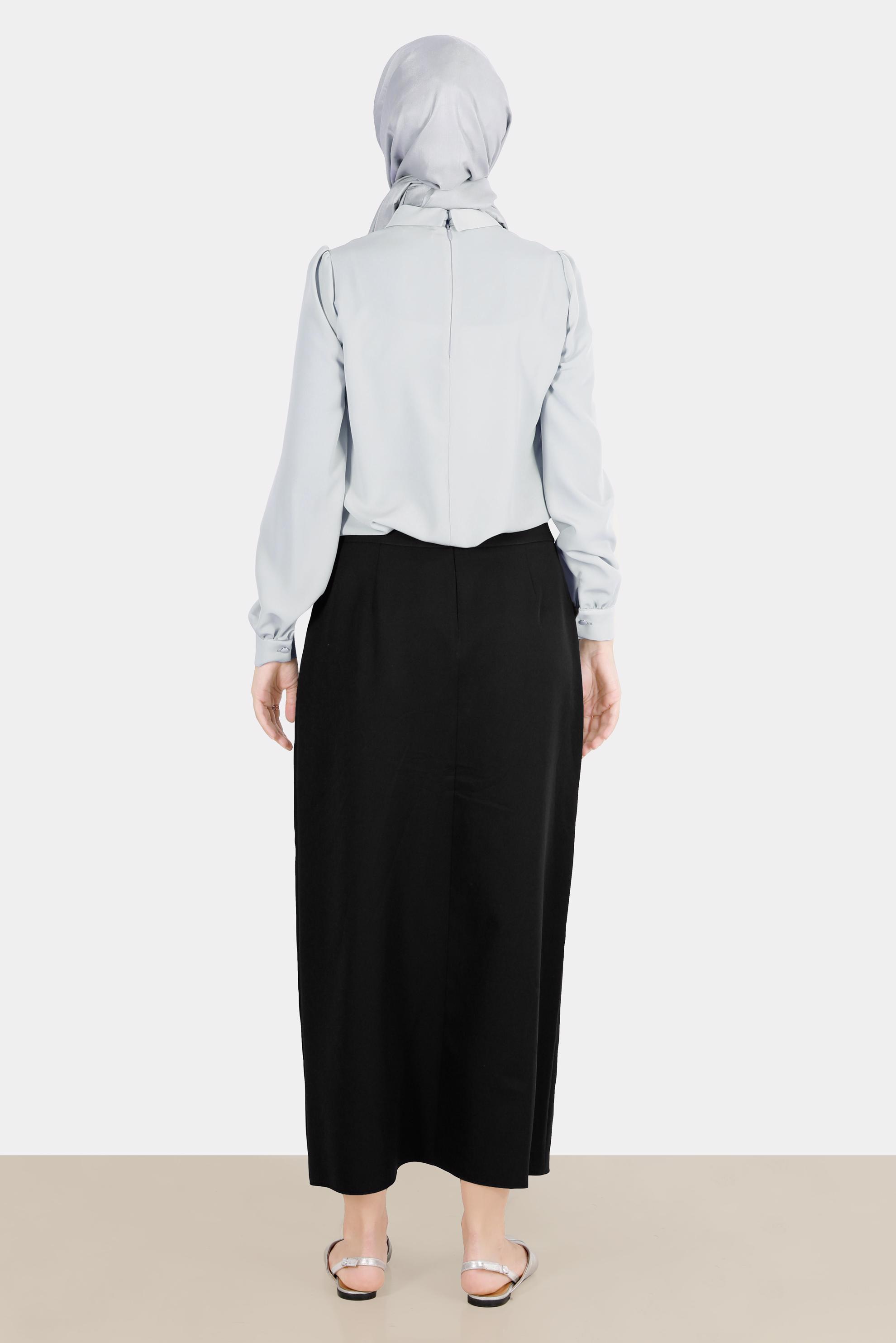 Hijab clothing SILVER BROOCH DETAIL BLOUSE 42830 