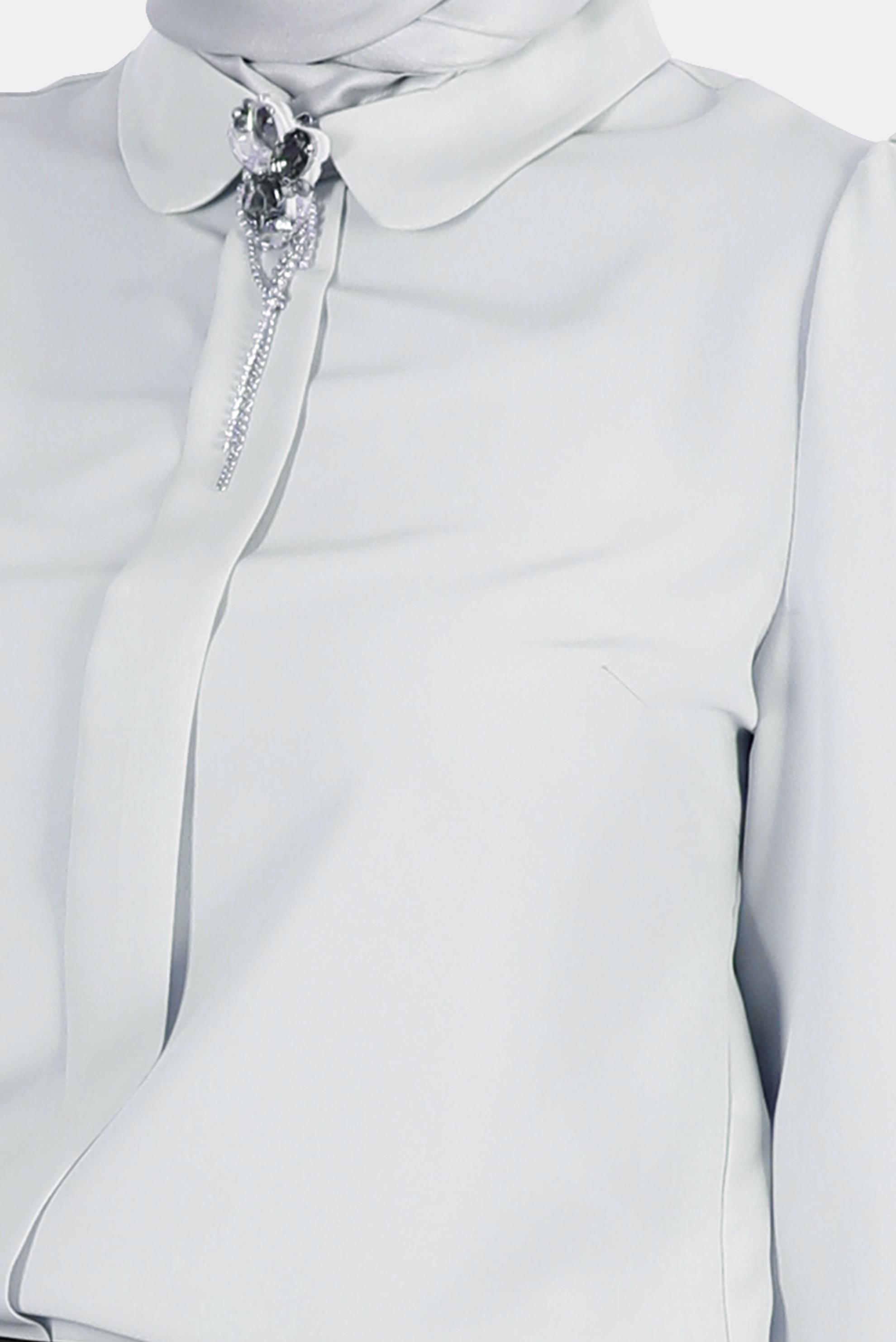 Hijab clothing SILVER BROOCH DETAIL BLOUSE 42830 