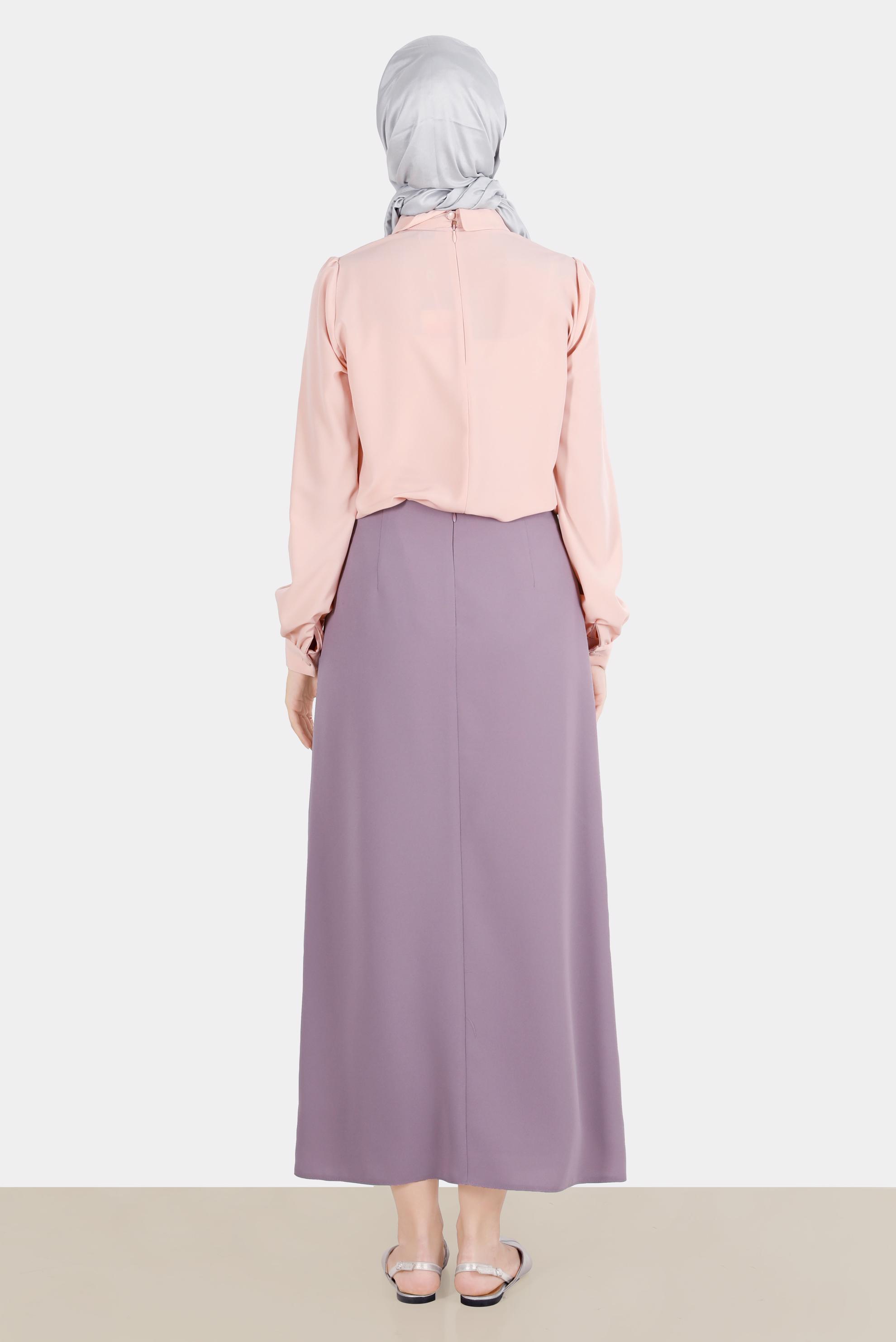 Hijab clothing POWDER BROOCH DETAIL BLOUSE 42830 