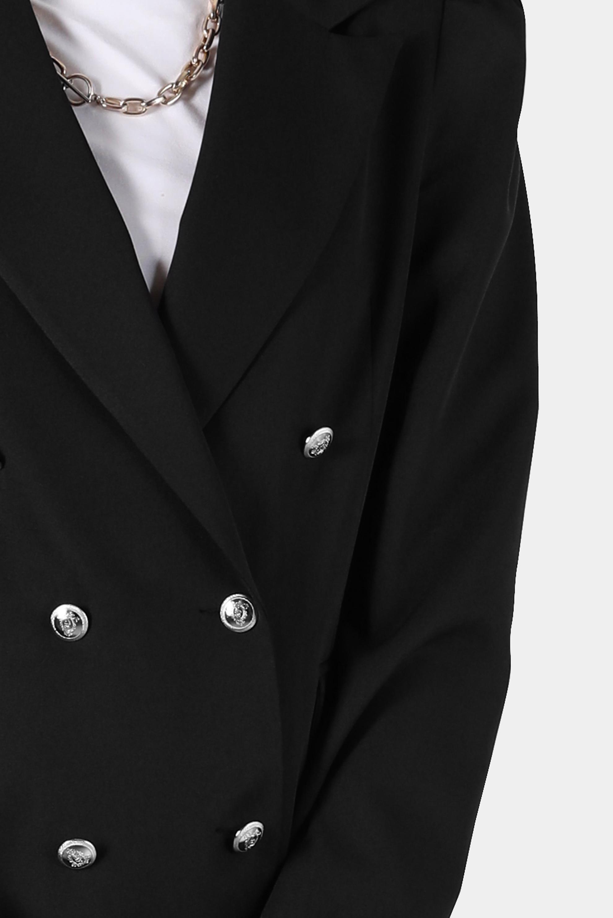 Tesettür giyim SİYAH KRUVAZE YAKA CEKET 42769 