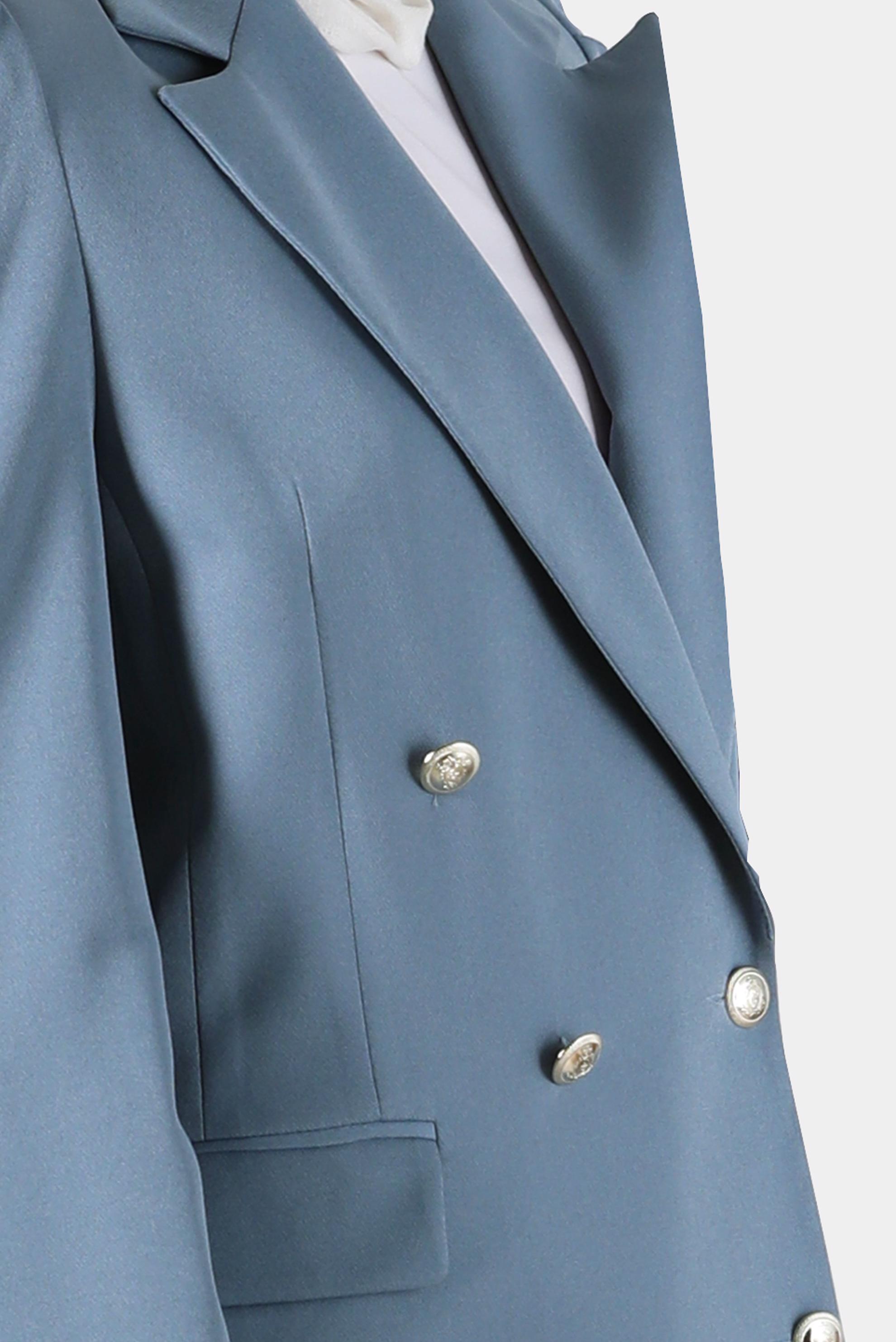 Tesettür giyim MAVİ KRUVAZE YAKA CEKET 42769 