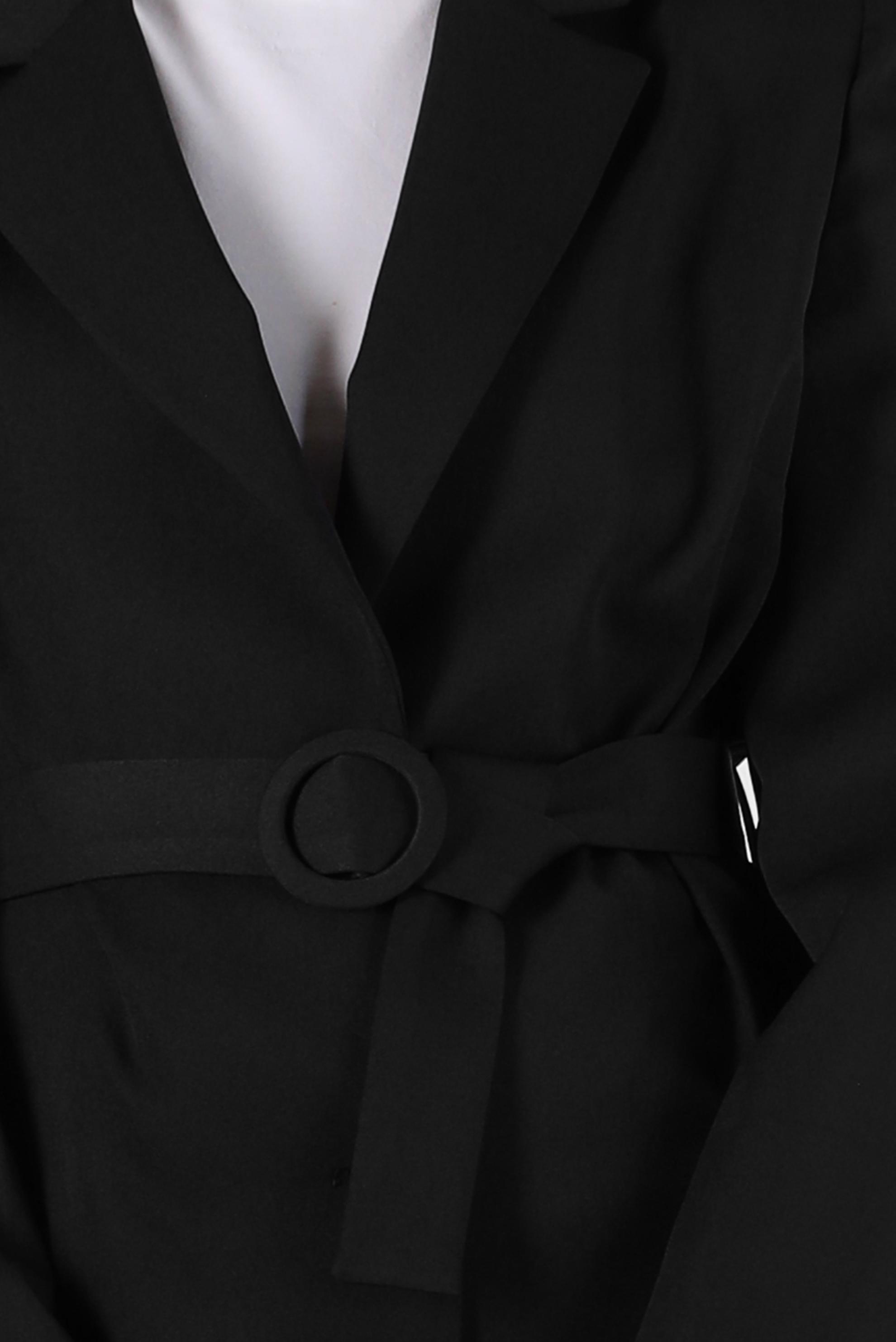 Vêtements hijab NOIR VESTE AVEC CEINTURE ET BOUTONS 42812