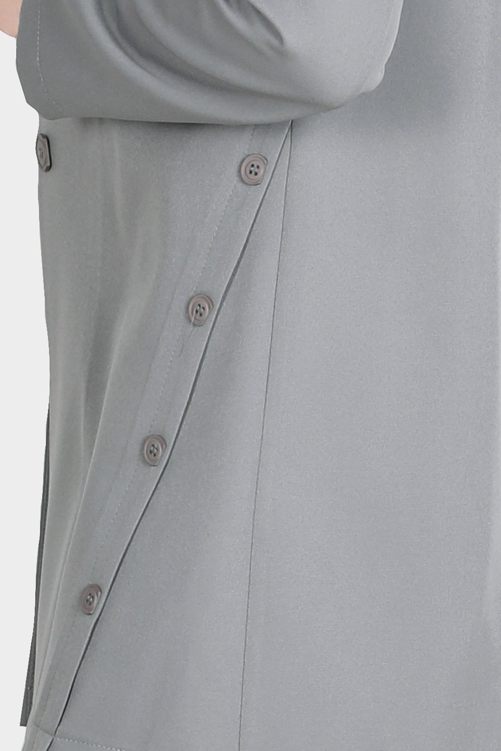 Tesettür giyim GRİ KUŞAKLI DÜĞME DETAYLI CEKET 42812