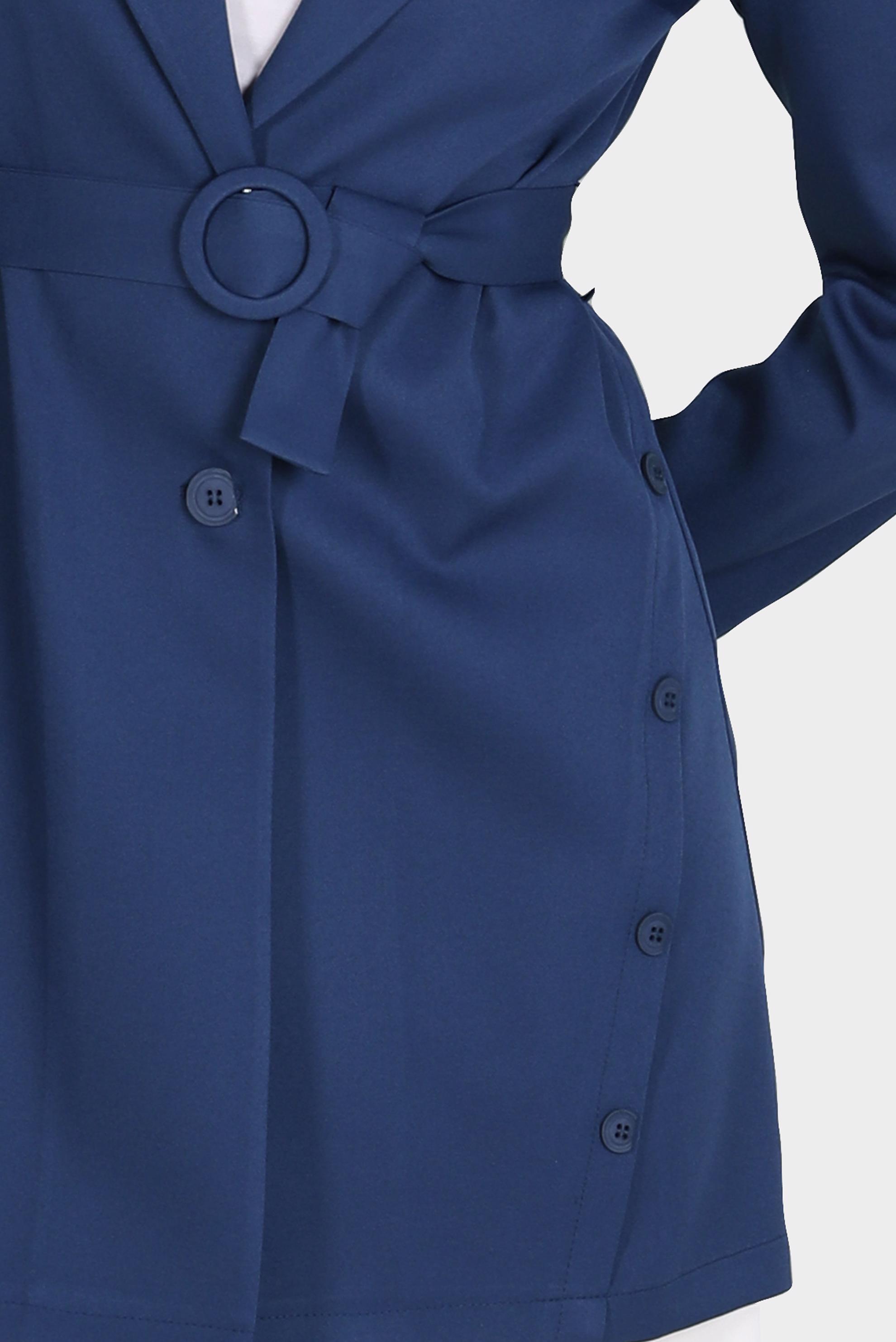 Tesettür giyim LACİVERT KUŞAKLI DÜĞME DETAYLI CEKET 42812