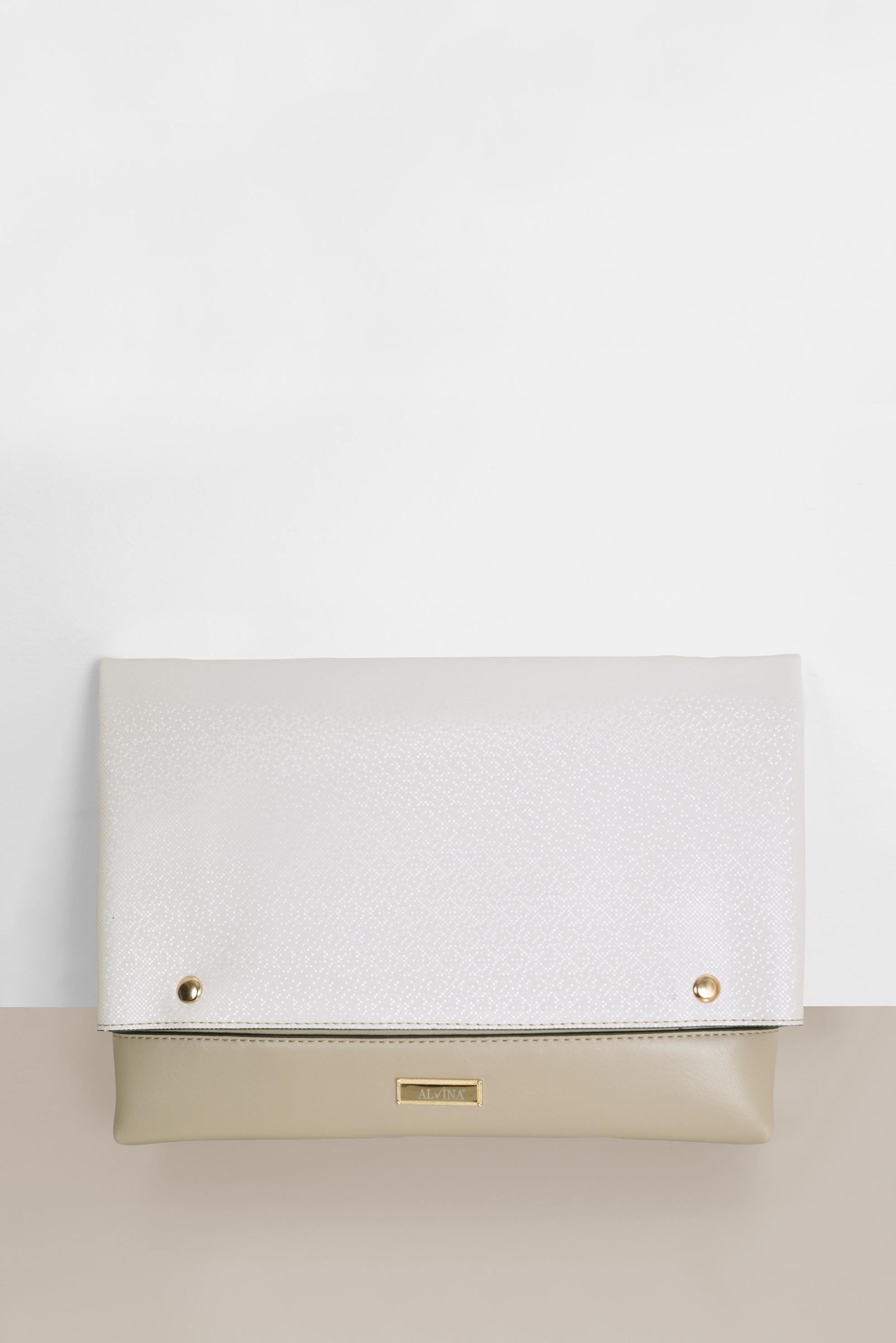 Tesettür giyim BEYAZ ALVİNA CLUTCH ÇANTA 078 