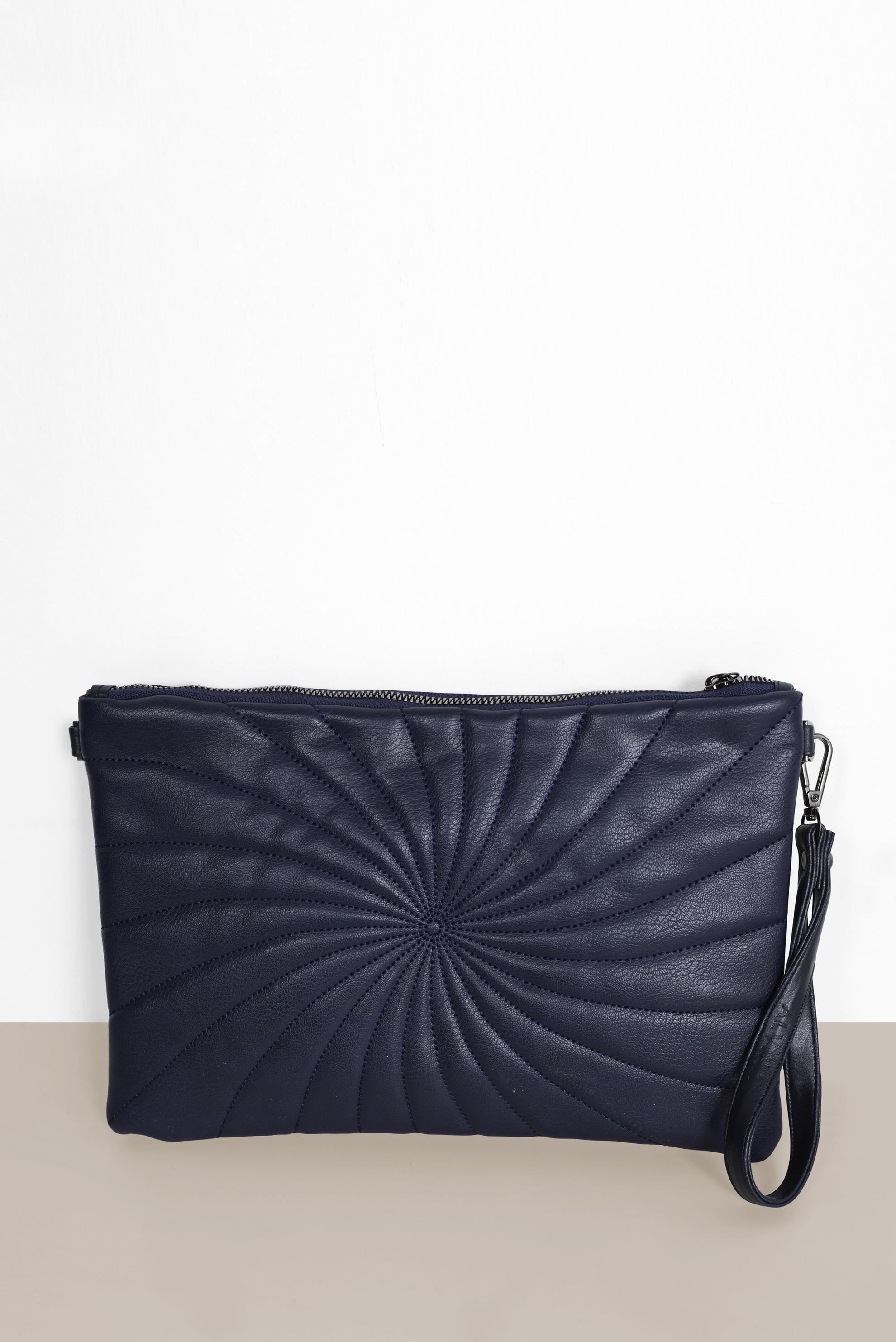 Tesettür giyim LACİVERT ALVİNA DESENLİ DİKİŞ DETAYLI ÇANTA 082