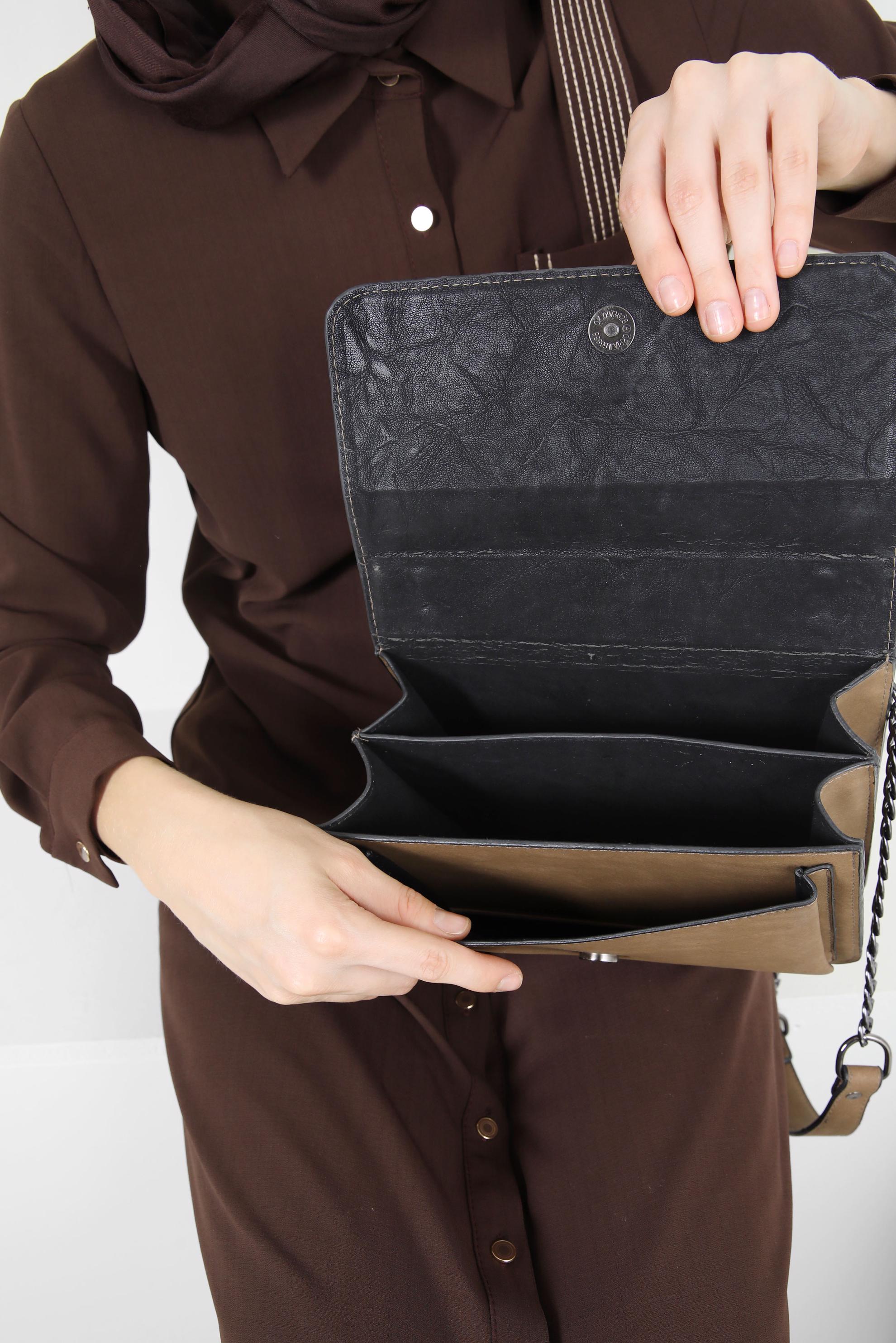 Tesettür giyim HAKİ ALVİNA ÇANTA 1775 