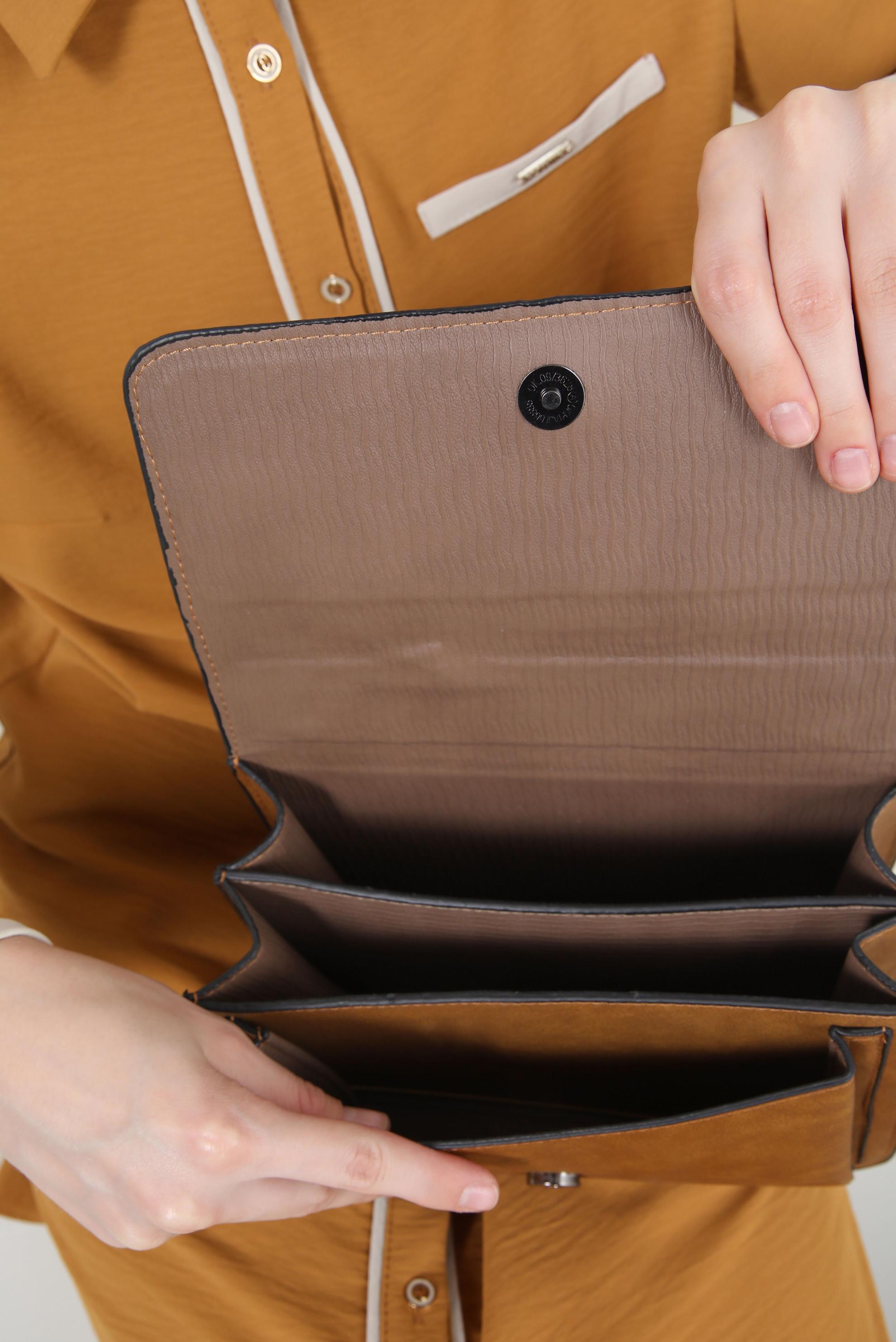 Tesettür giyim TABA ALVİNA ÇANTA 1775 