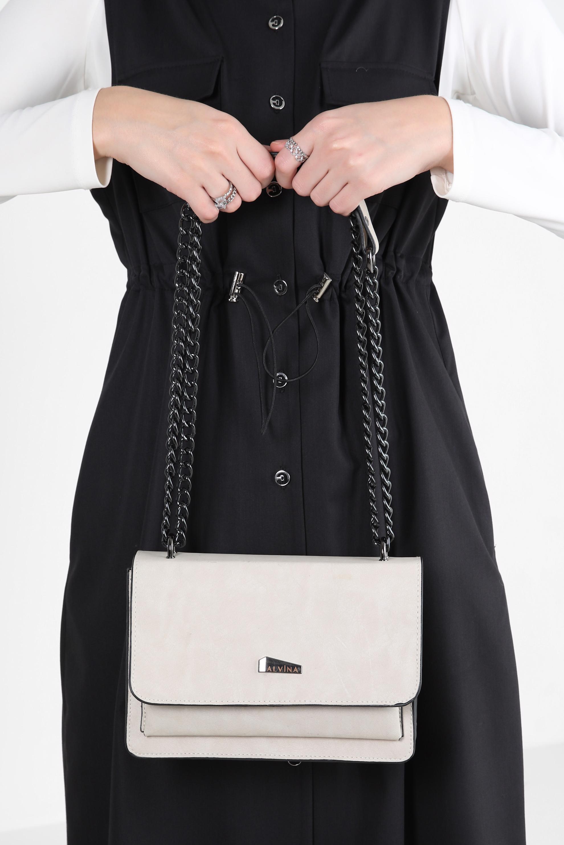 Tesettür giyim BEJ ALVİNA ÇANTA 1775 