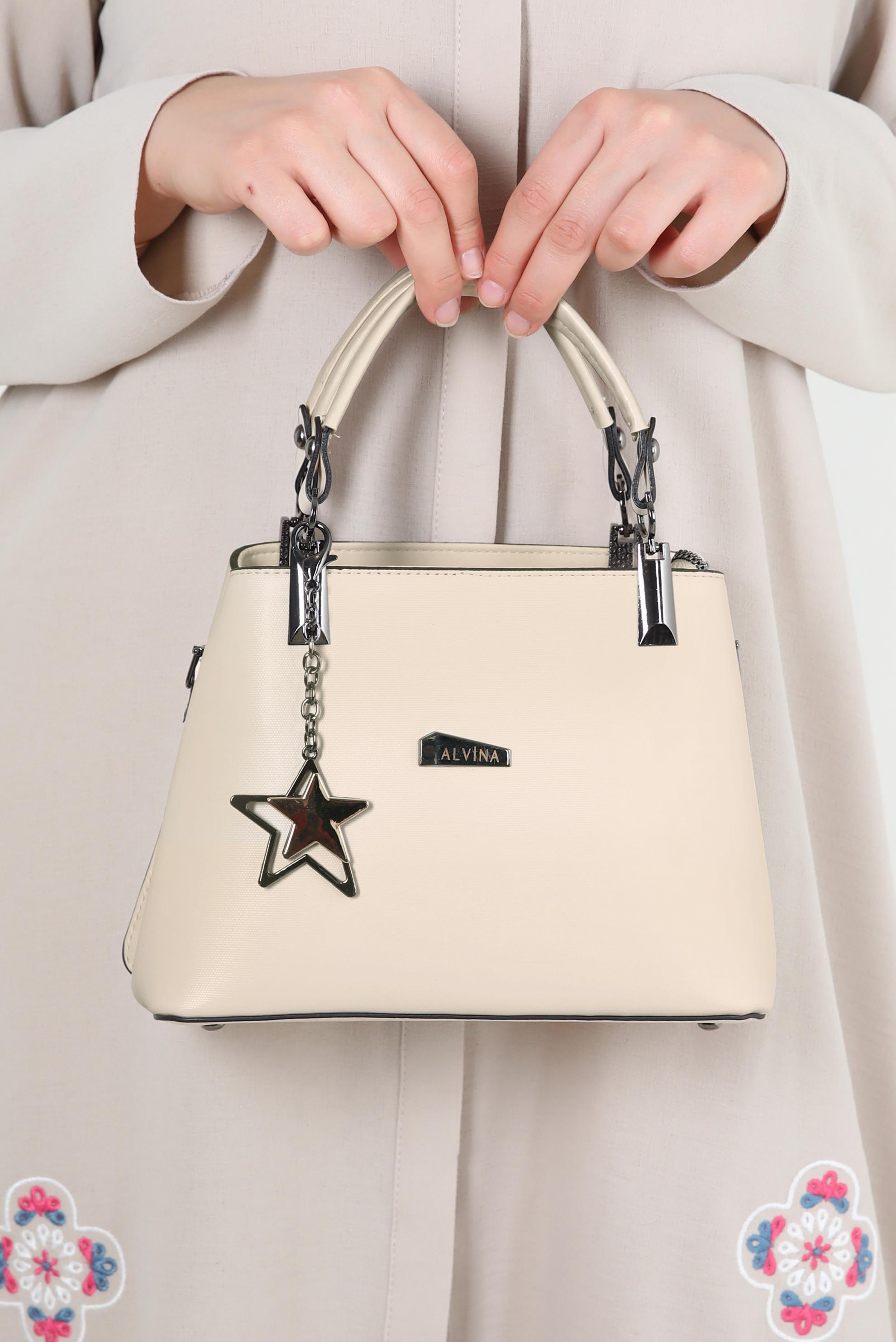 Tesettür giyim BEYAZ ALVİNA ÇANTA 1923 