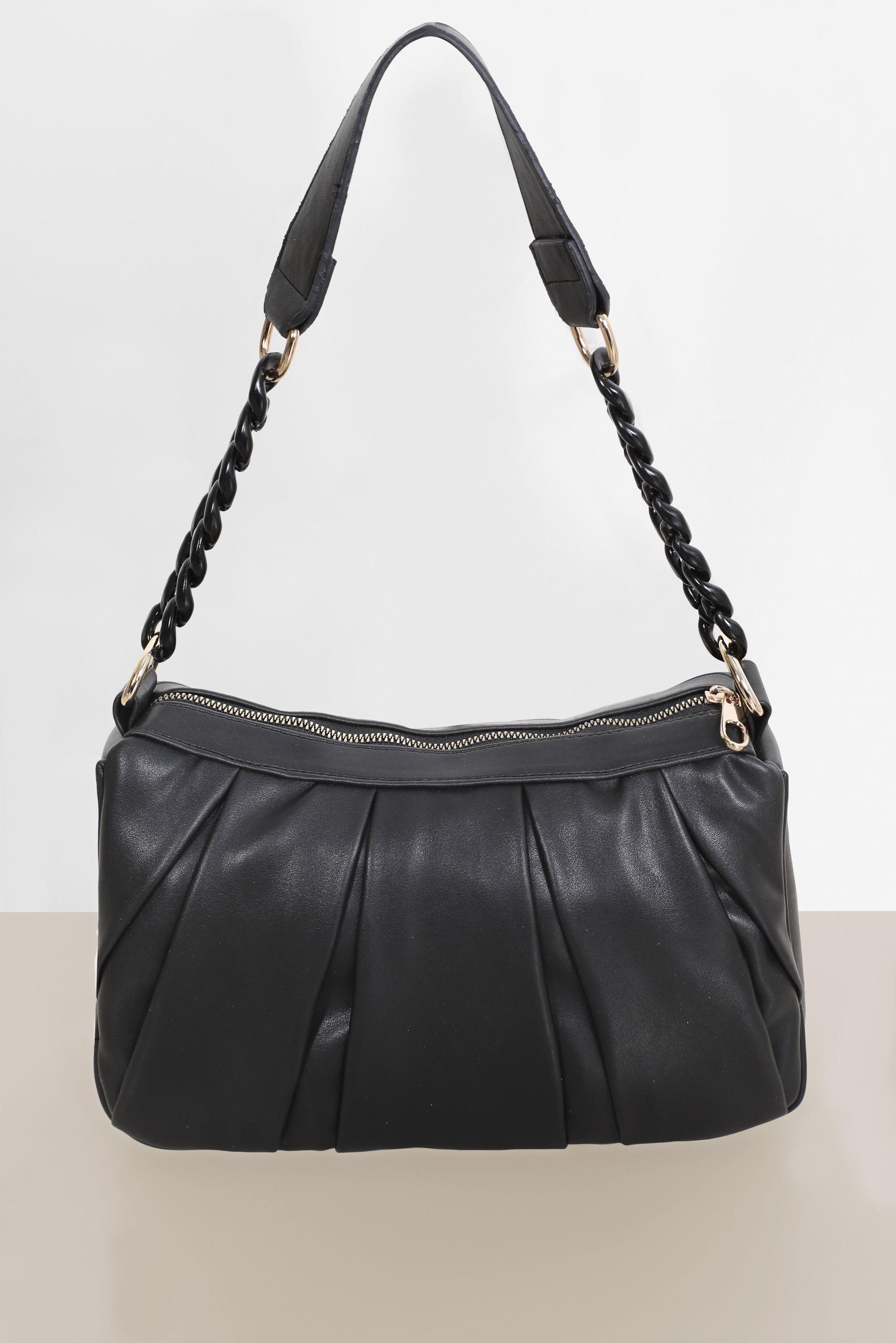 Tesettür giyim SİYAH ALVİNA FERMUARLI ZİNCİR ASKILI ÇANTA 2044 