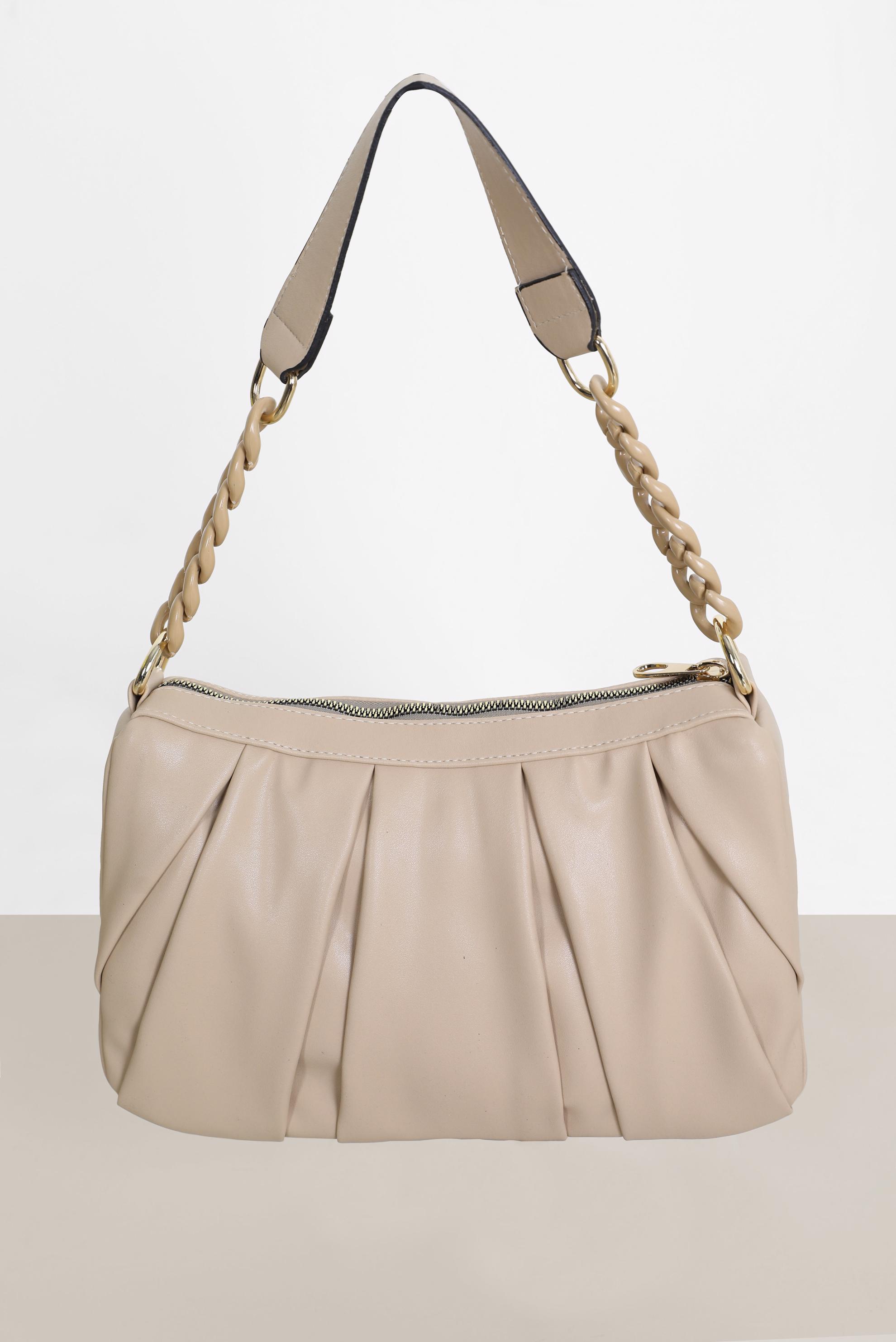 Tesettür giyim VİZON ALVİNA FERMUARLI ZİNCİR ASKILI ÇANTA 2044 