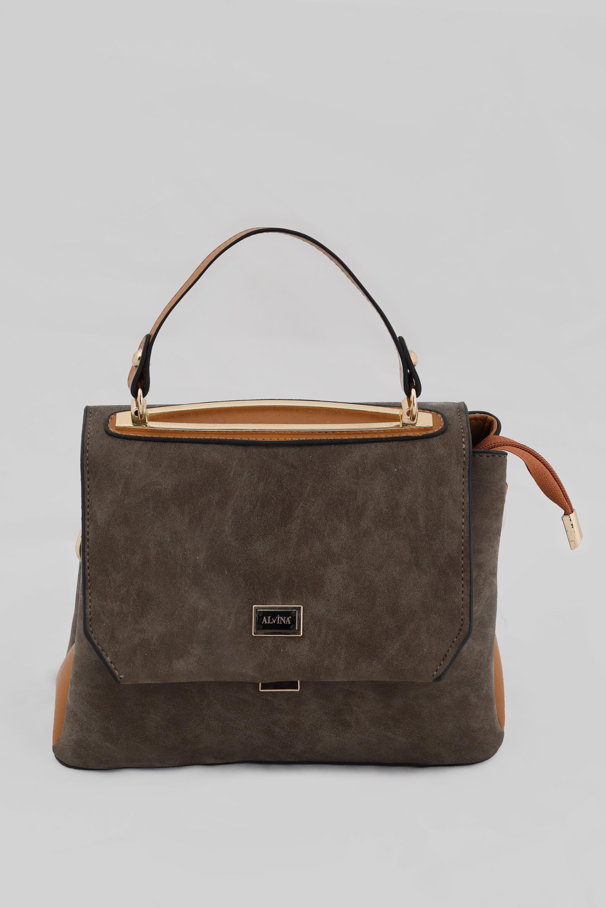 Tesettür giyim VİZON ALVİNA SUNİ DERİ ÇANTA 2070