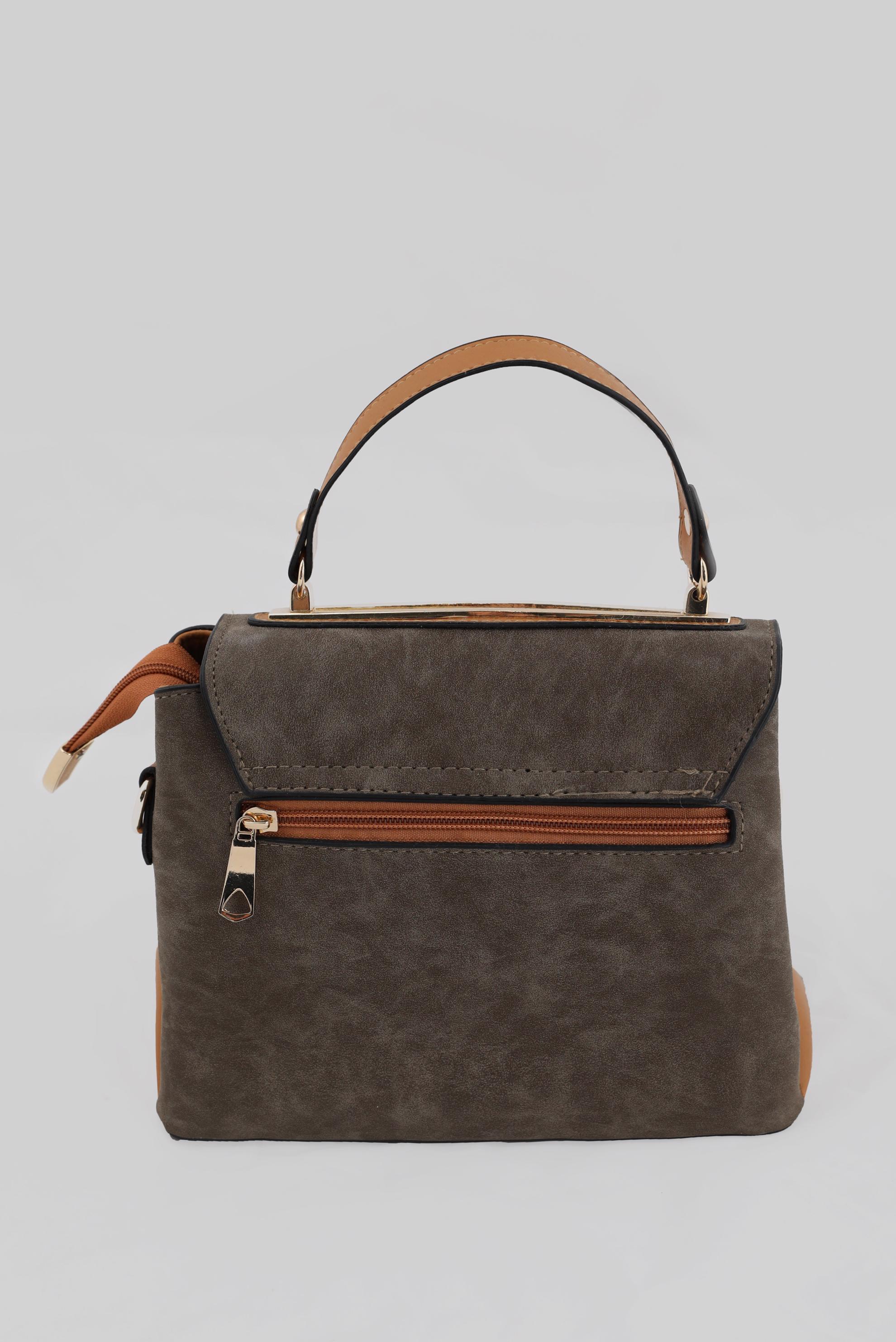 Tesettür giyim VİZON ALVİNA SUNİ DERİ ÇANTA 2070