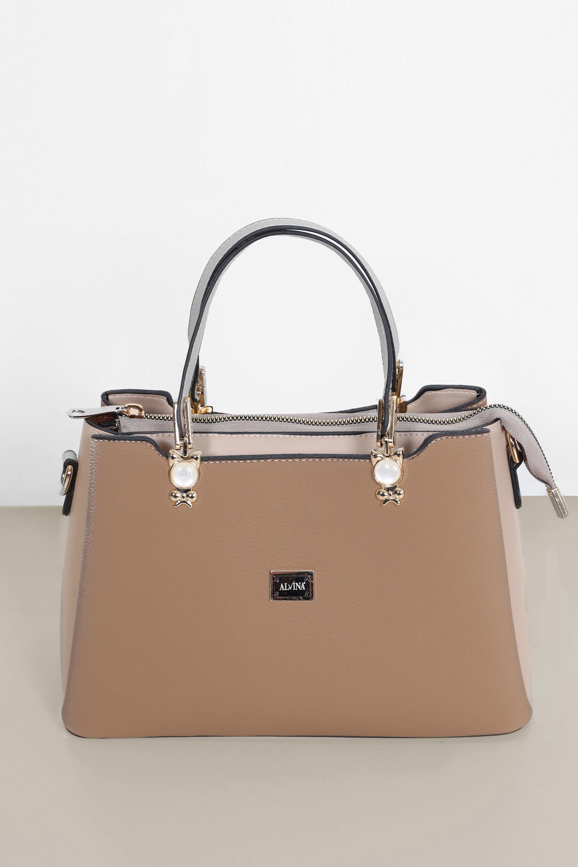 Tesettür giyim VİZON ALVİNA ÇANTA 2084