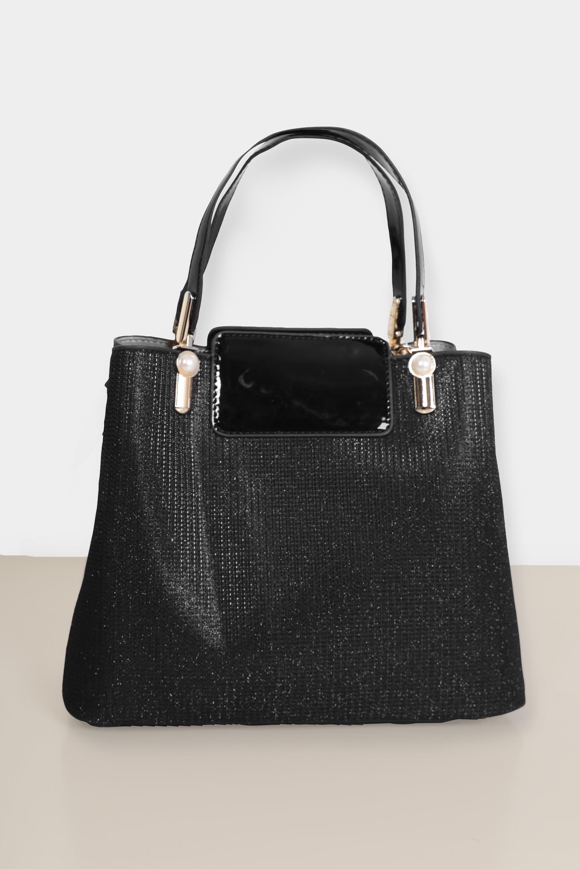 Vêtements hijab NOIR SAC FOURRE-TOUT BRILLANT ALVİNA 2215