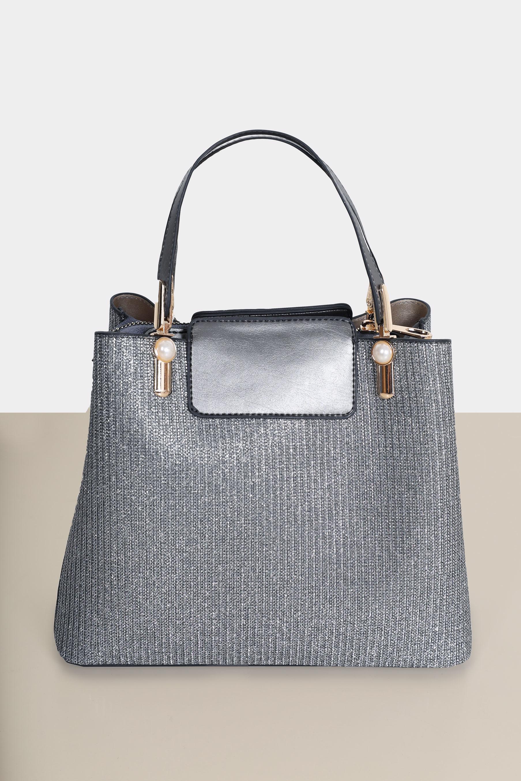 Tesettür giyim BEJ ALVİNA PARLAK KUMAŞLI TOTE ÇANTA 2215 