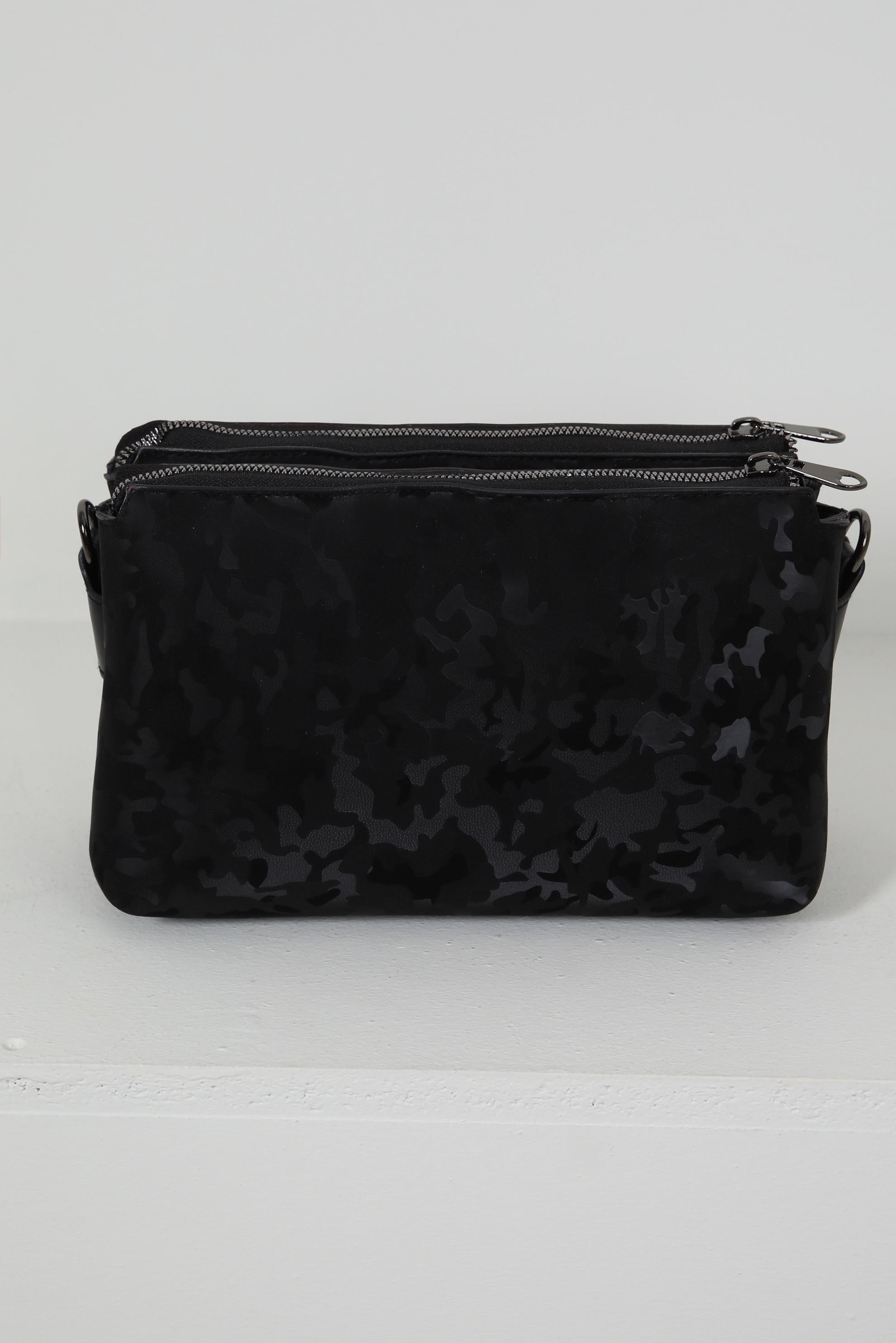 Tesettür giyim SİYAH ALVİNA FERMUARLI DESENLİ ÇANTA 5125