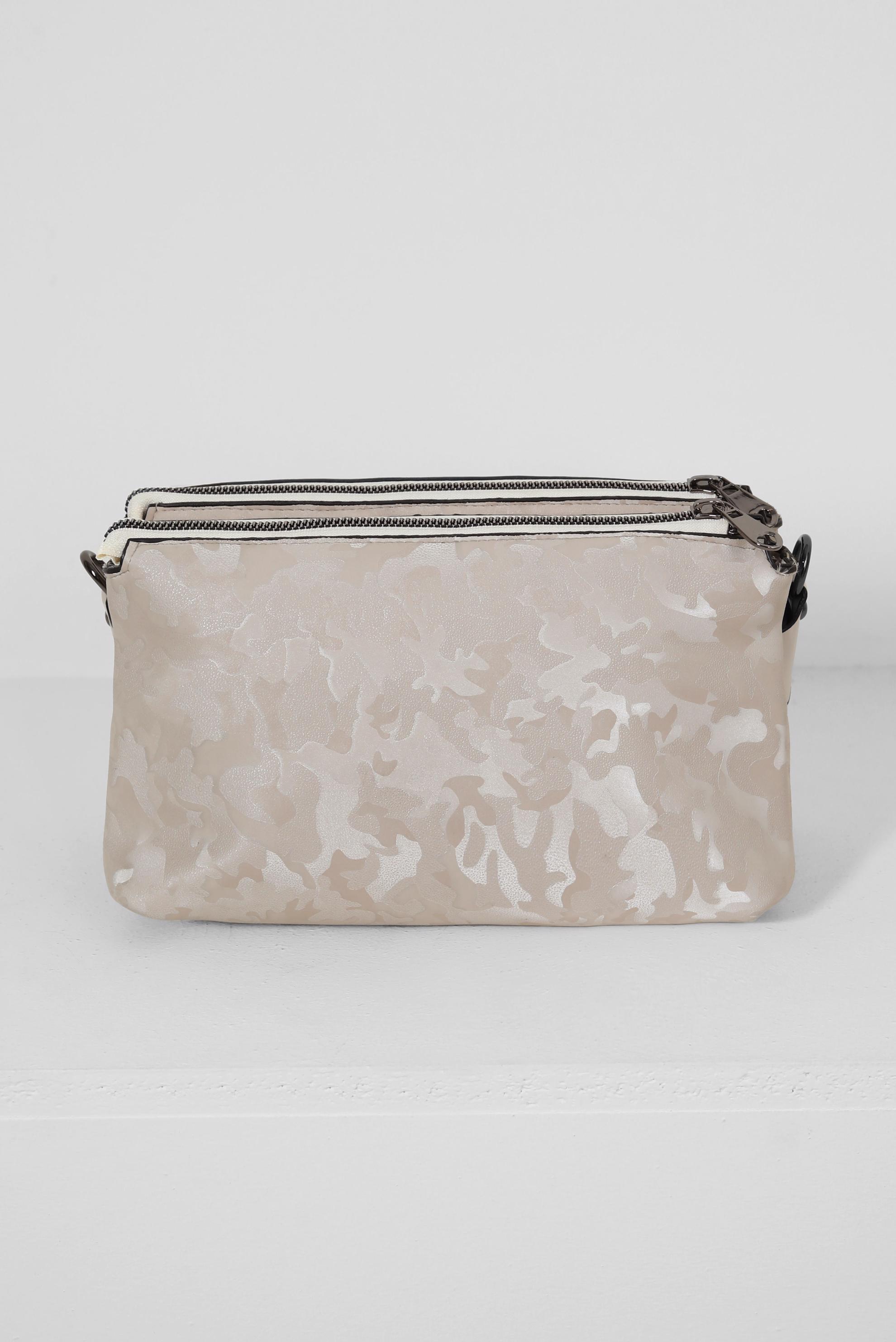 Tesettür giyim BEYAZ ALVİNA FERMUARLI DESENLİ ÇANTA 5125