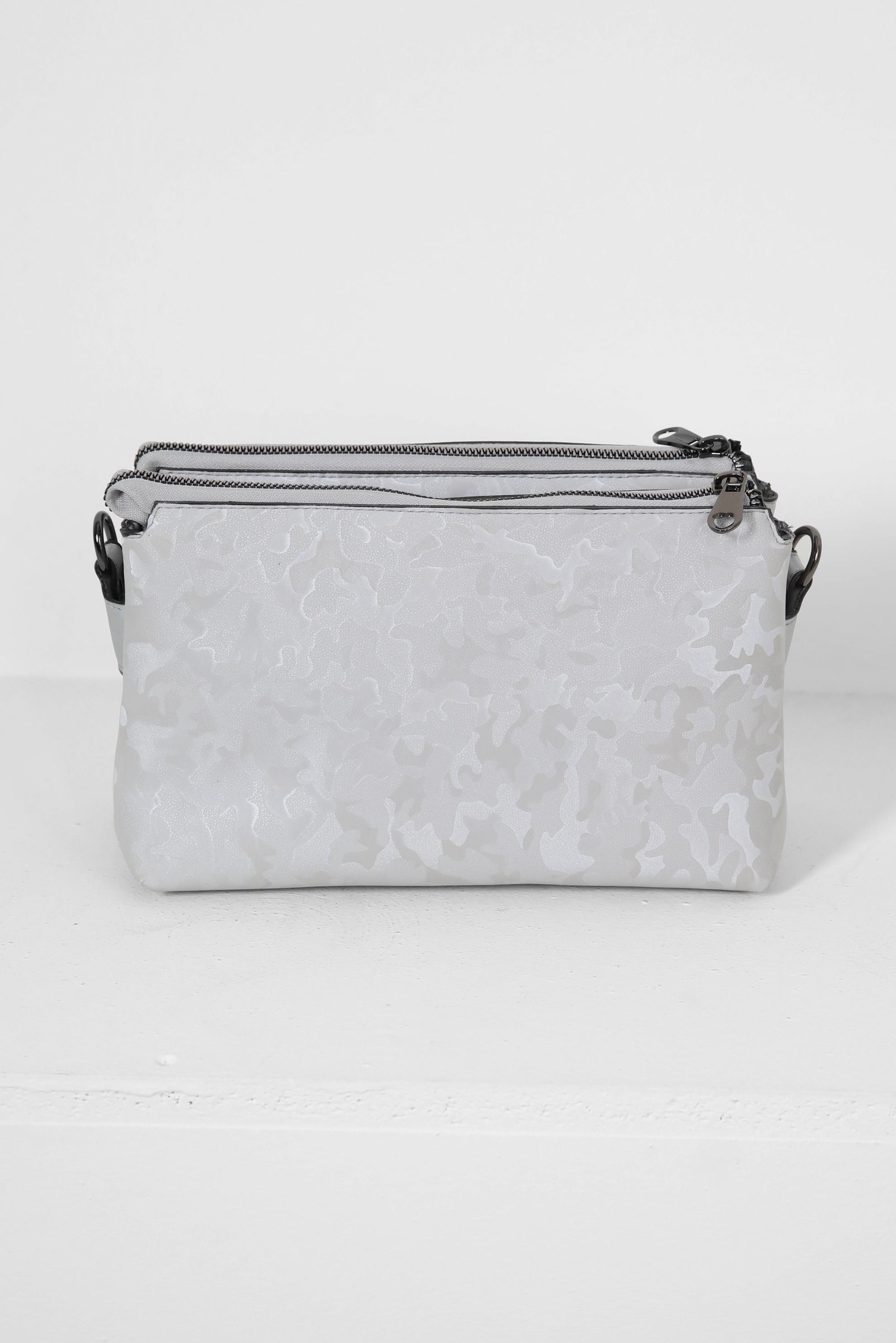 Tesettür giyim GÜMÜŞ ALVİNA FERMUARLI DESENLİ ÇANTA 5125