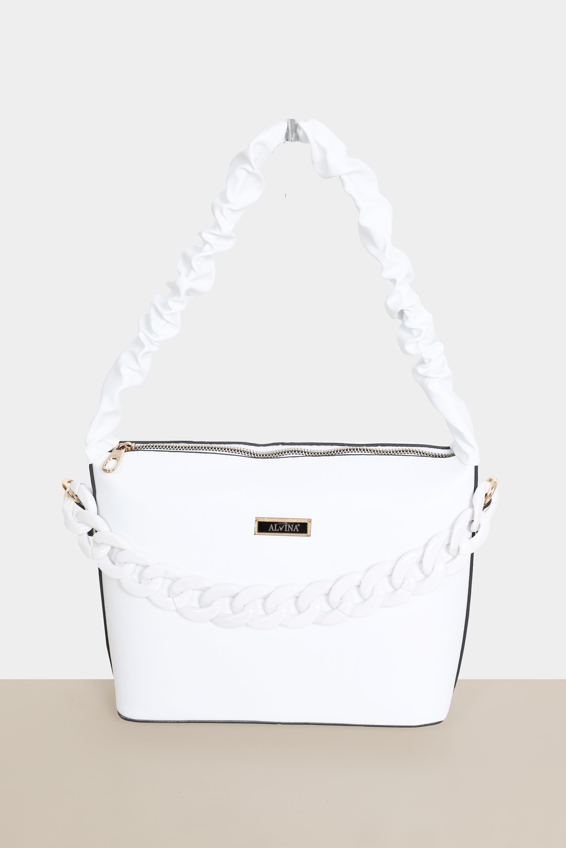 Hijab clothing WHITE ALVİNA CHAIN DETAIL BAG 6005 