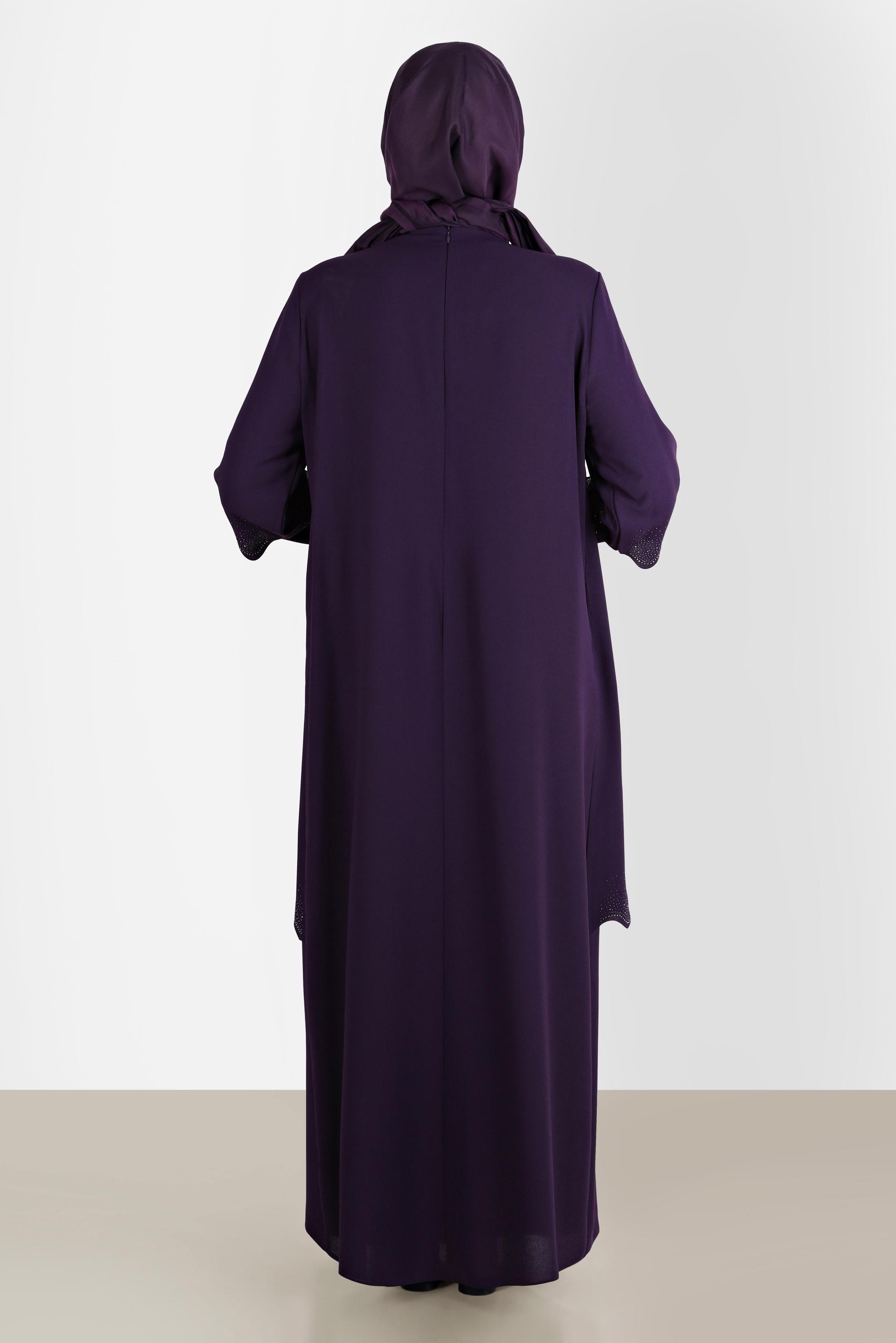 Hijab clothing DAMSON CREPE DRESS WITH GEM 20244 